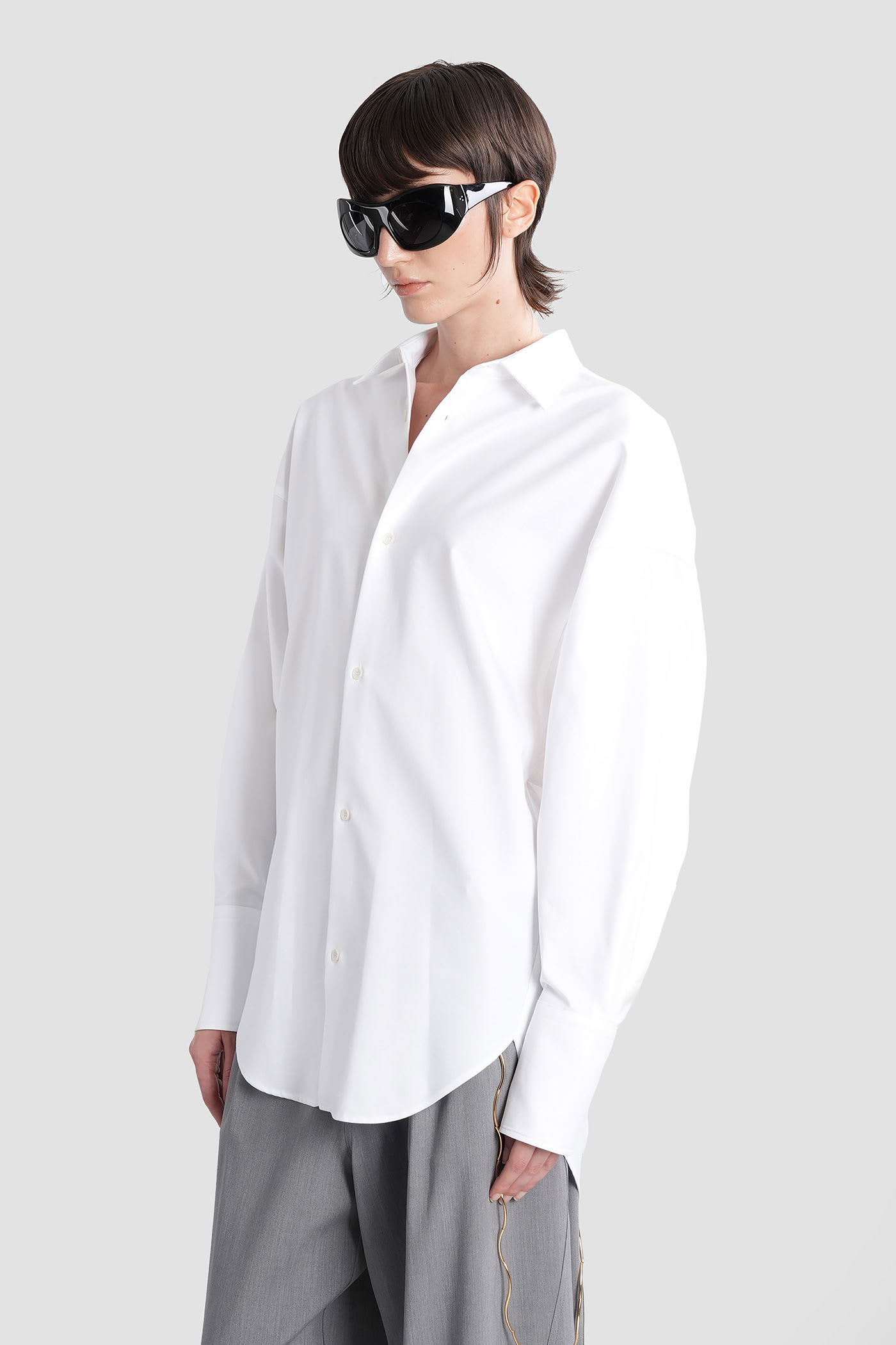 Darkpark Carla Shirt In White Cotton In White