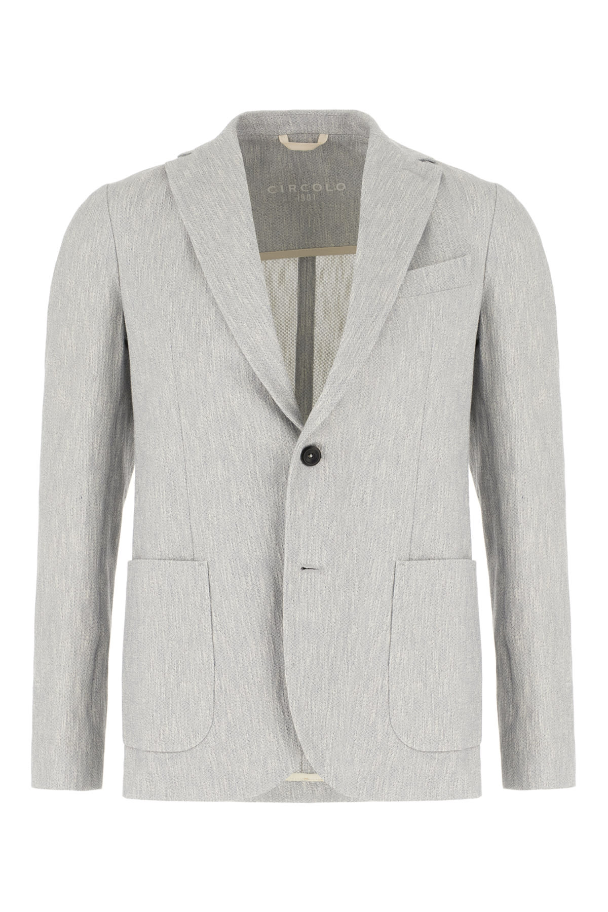 Grey Cotton Blazer