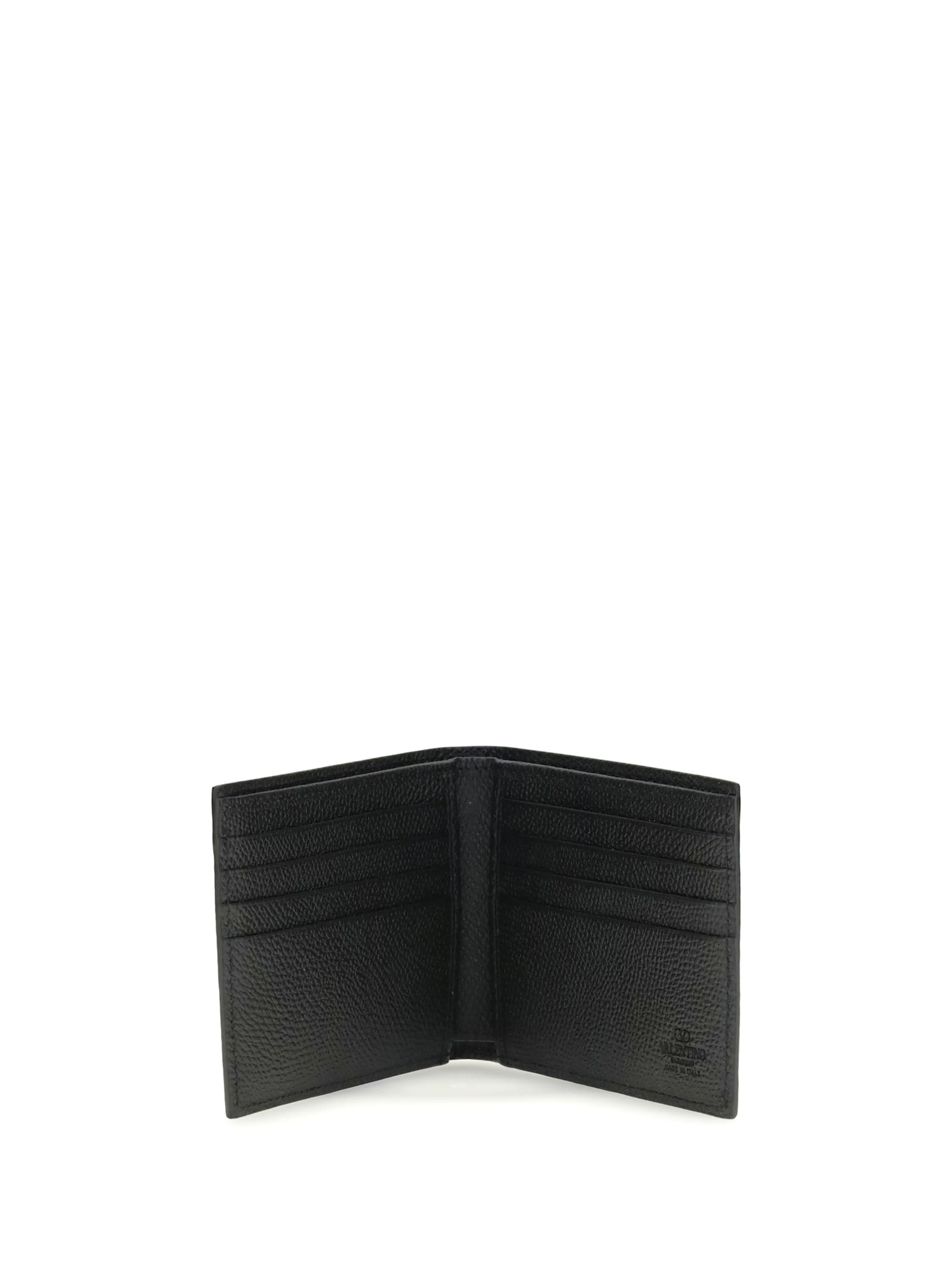Valentino Billfold Wallet Only Card Vlogo Signat In Black