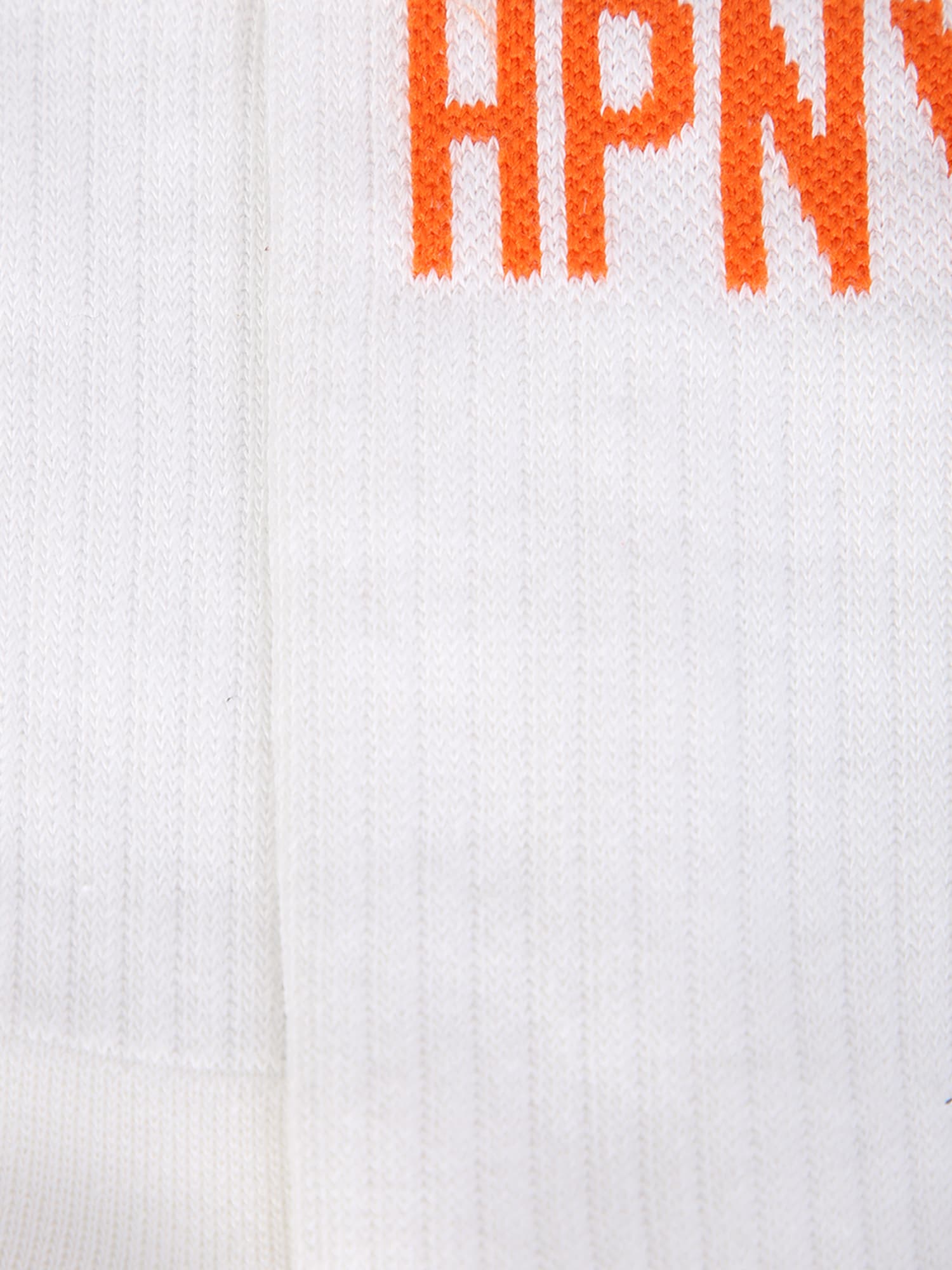 Heron Preston Logo Intarsia Socks In White