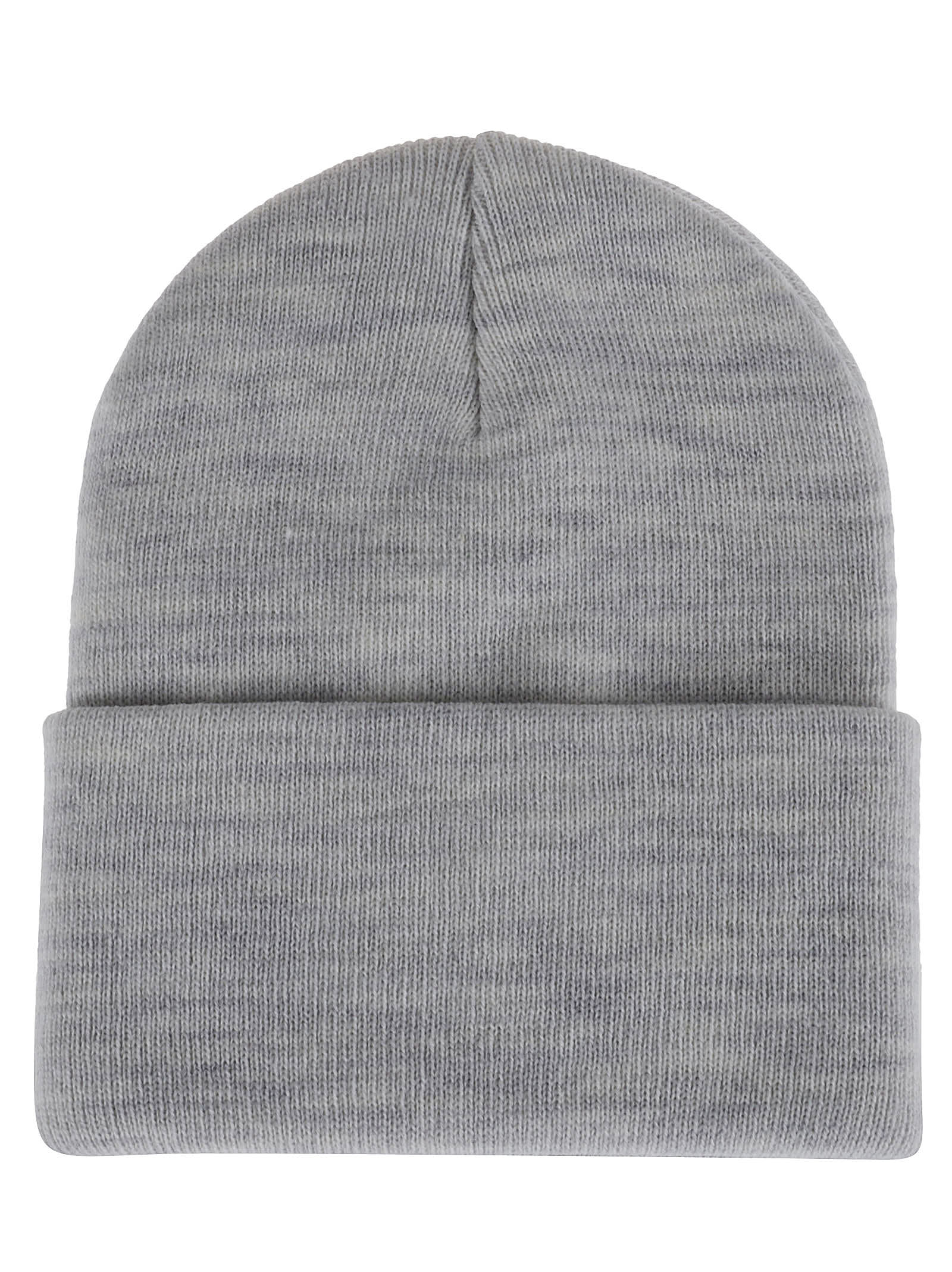 Carhartt Logo Patch Beanie In Ash Heather