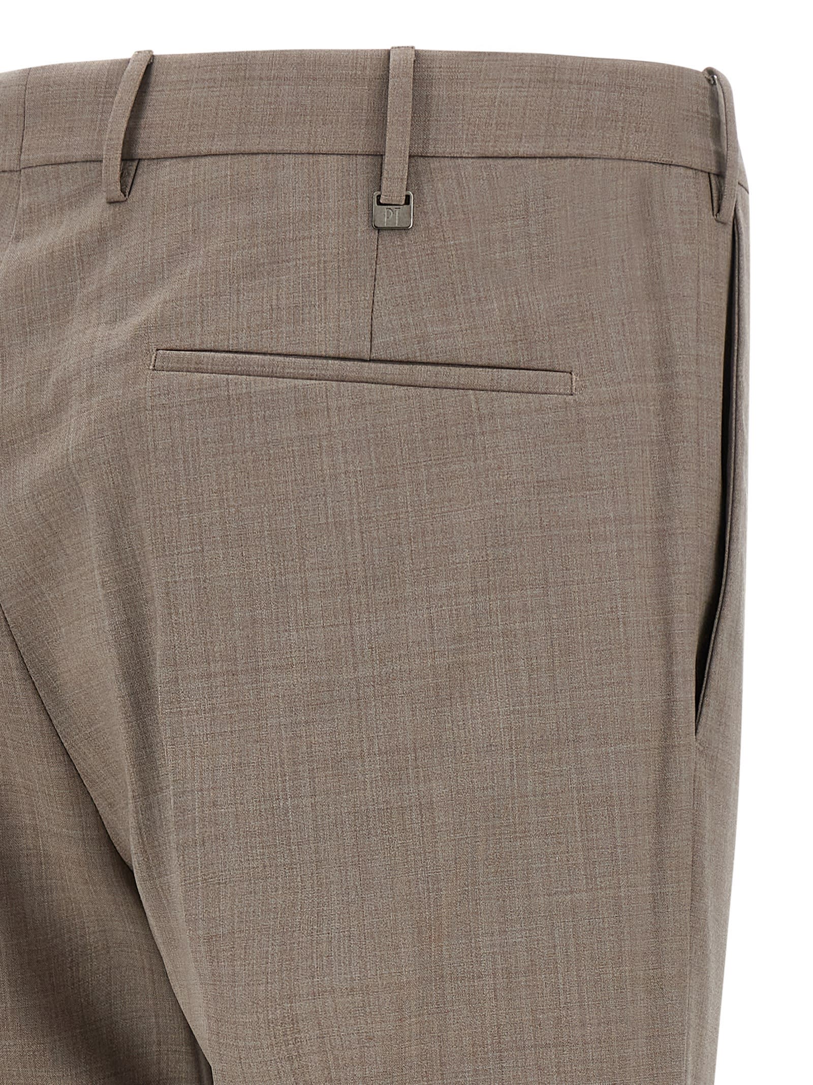 Pt Torino Dieci Pants Beige In Neutrals