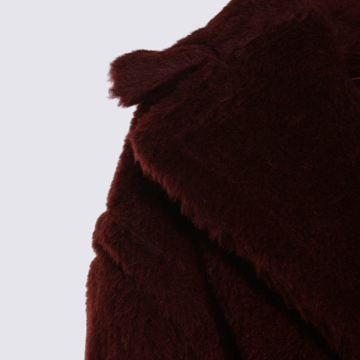 Max Mara Alpaca And Virgin Wool Long Coat In Red