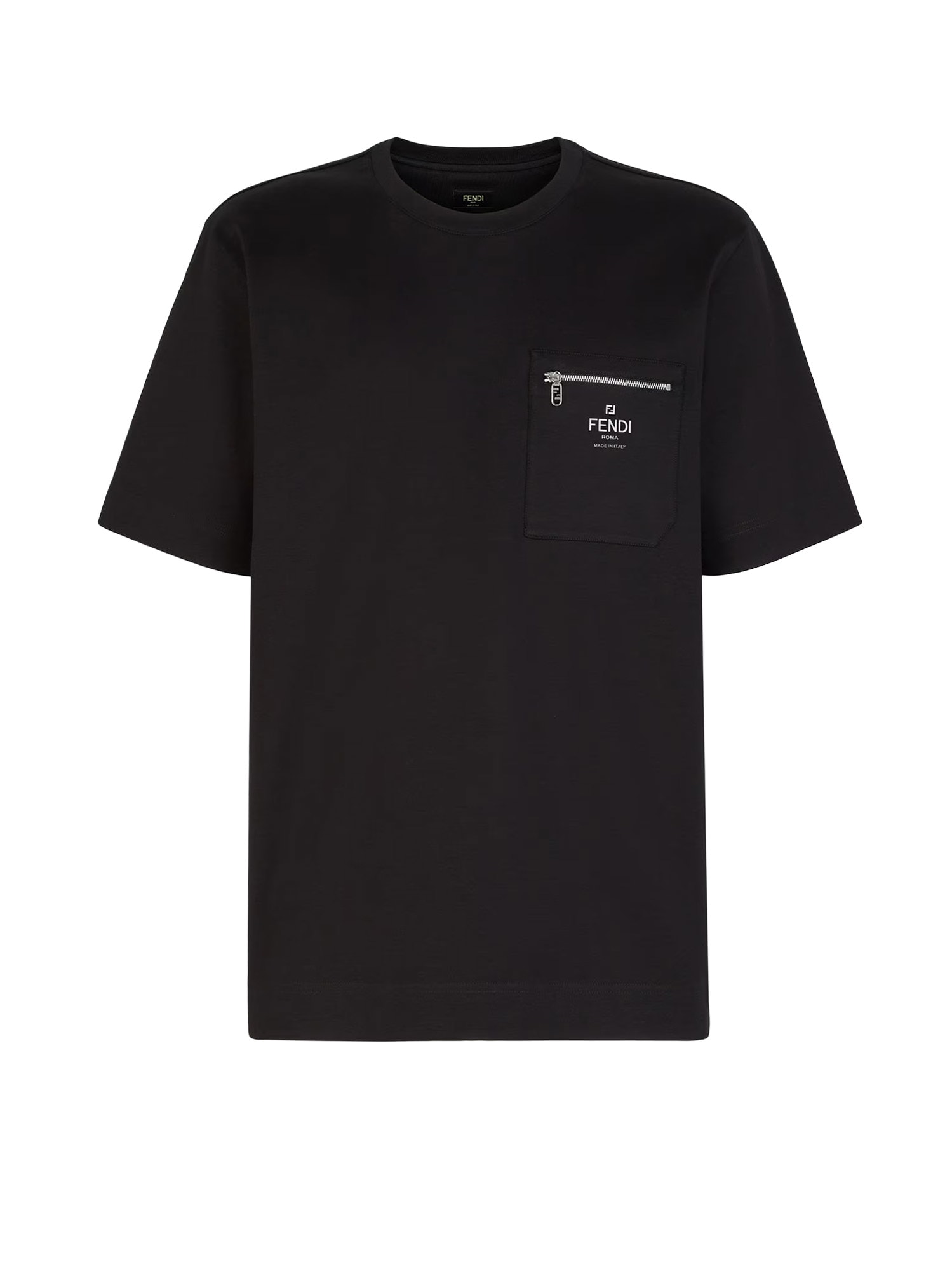 Fendi Logo-print Cotton T-shirt In Black