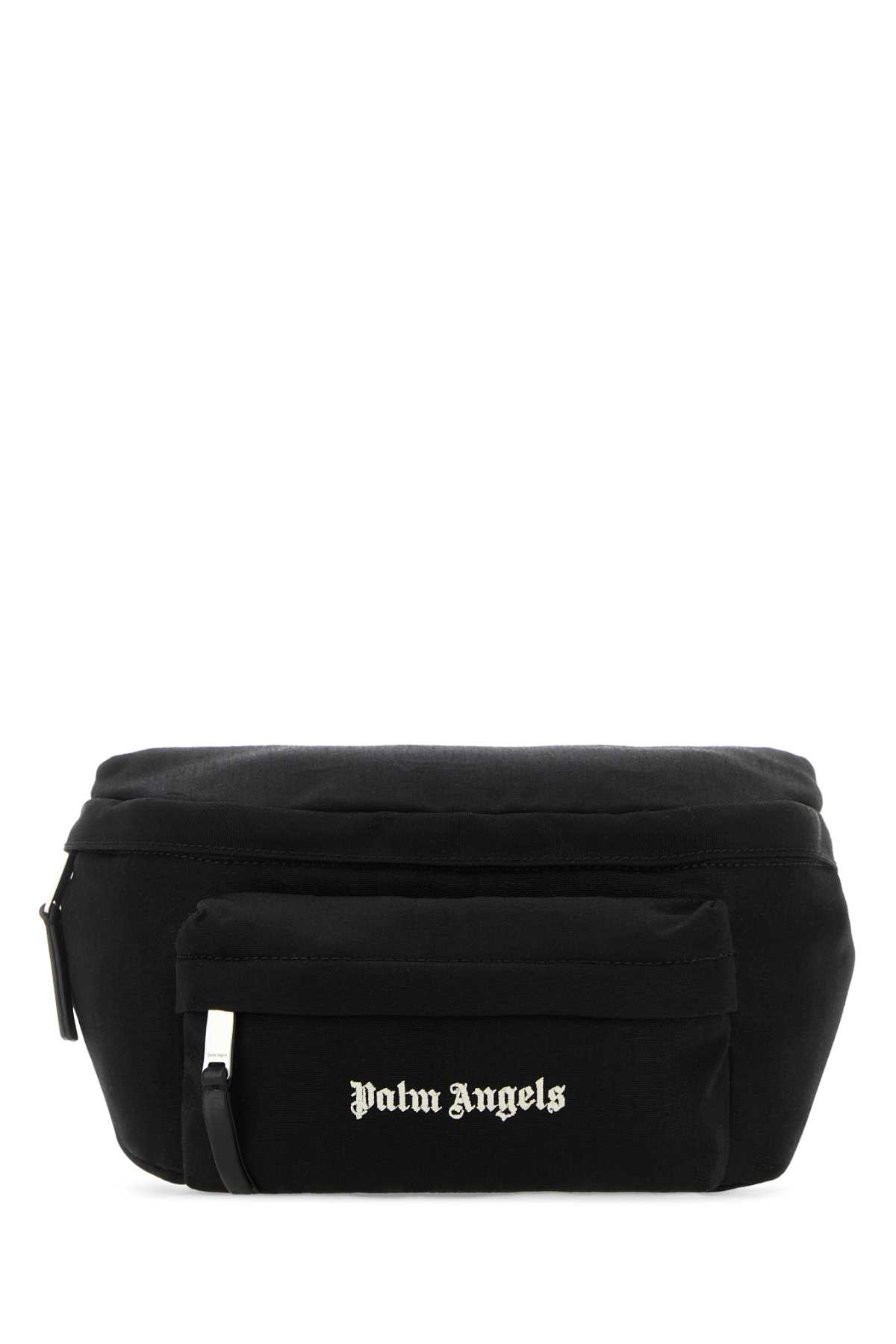 Shop Palm Angels Black Canvas Cordura Belt Bag In 1001