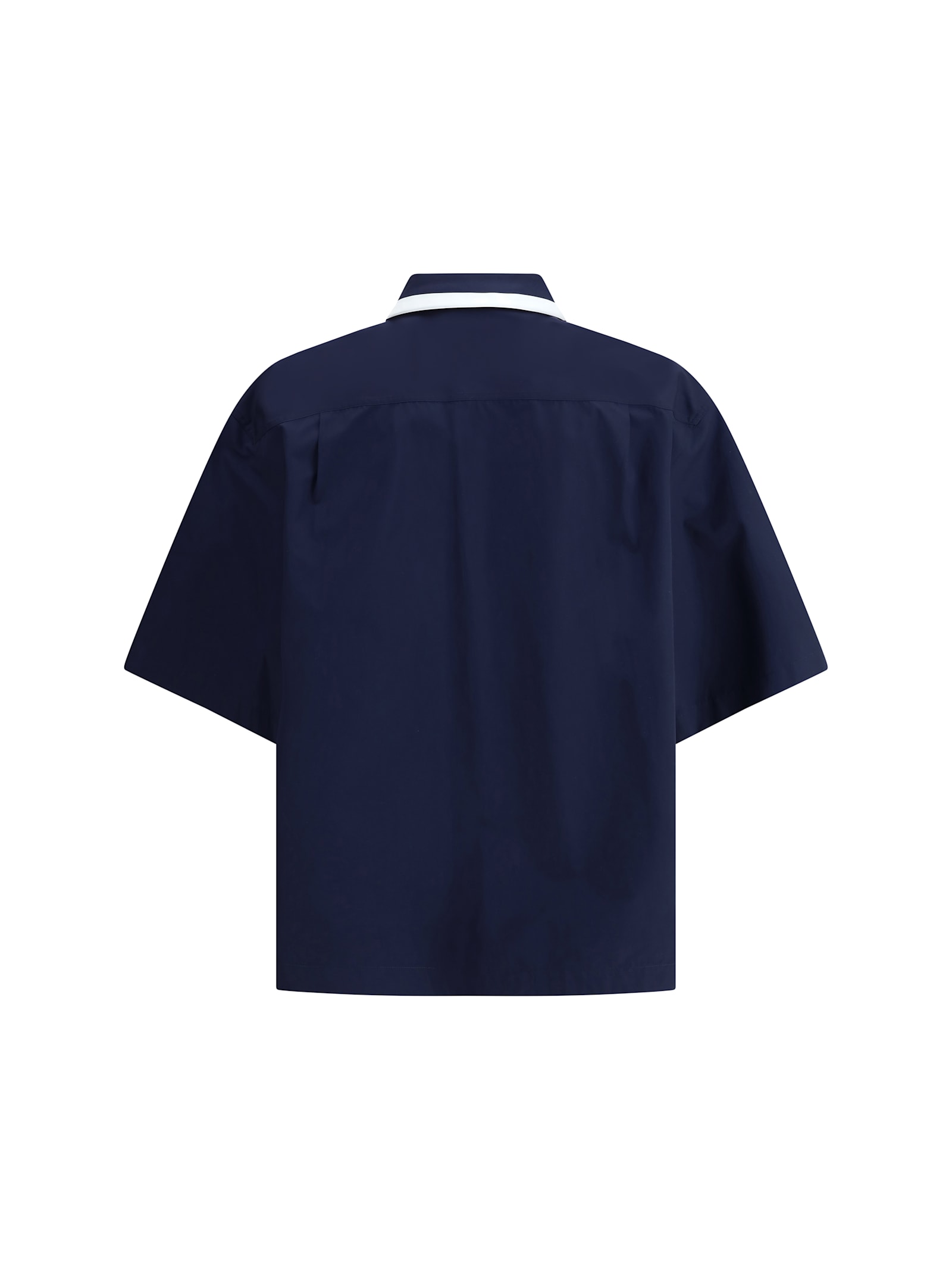 Gucci Shirt With Contrast Collar In Blue