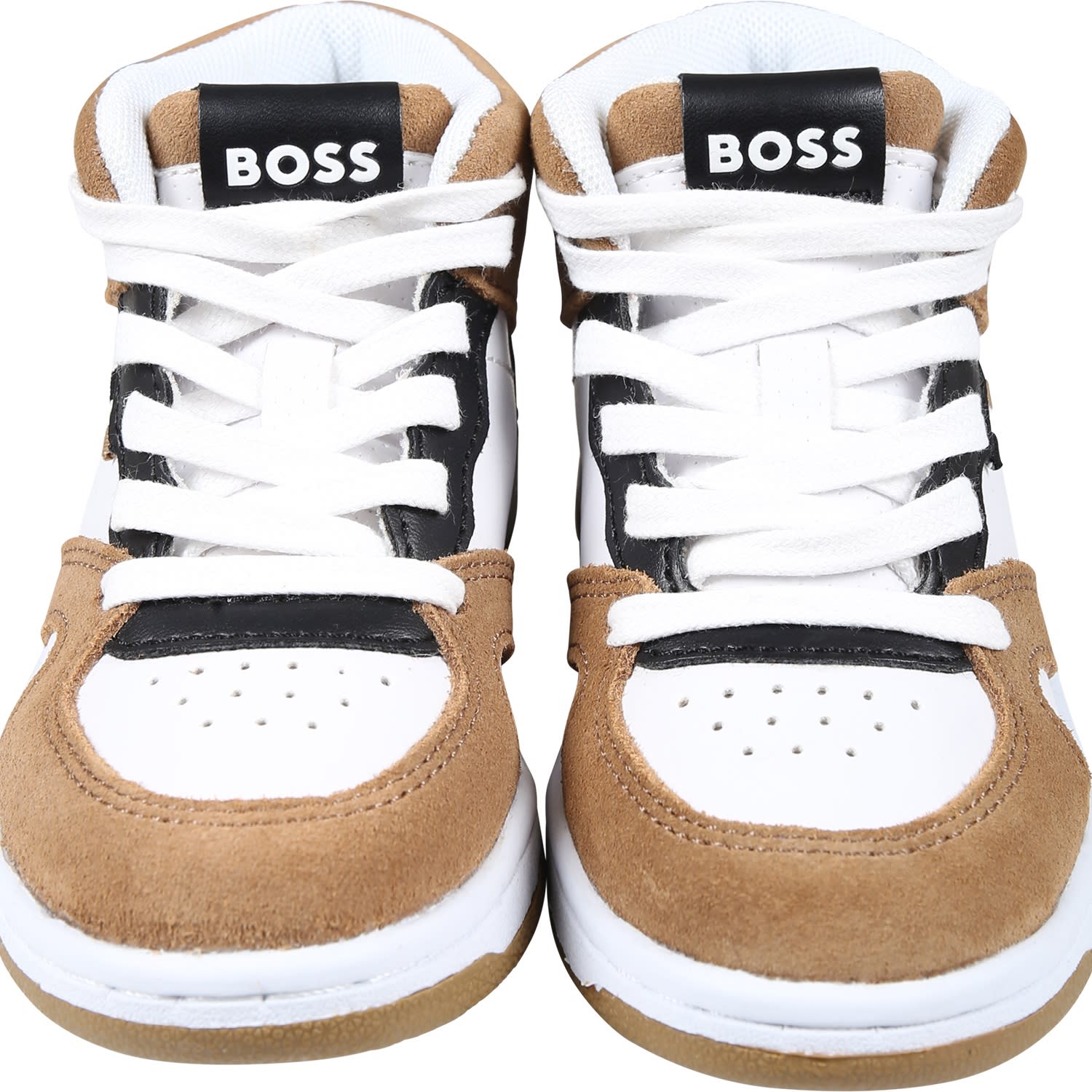 Shop Hugo Boss Multicolor Sneakers For Kids With Logo
