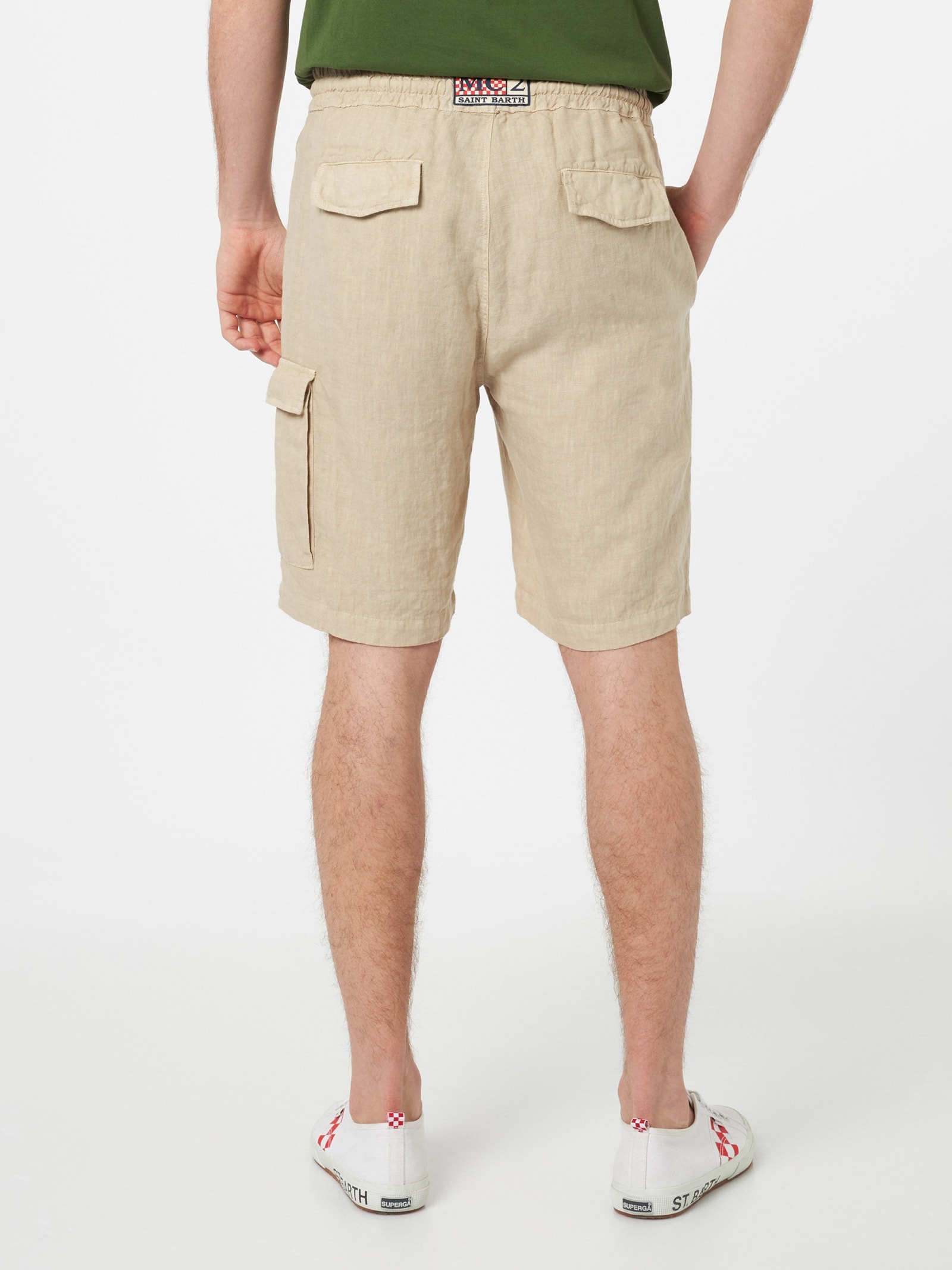 MC2 SAINT BARTH MAN BEIGE LINEN BERMUDA MARSEILLE