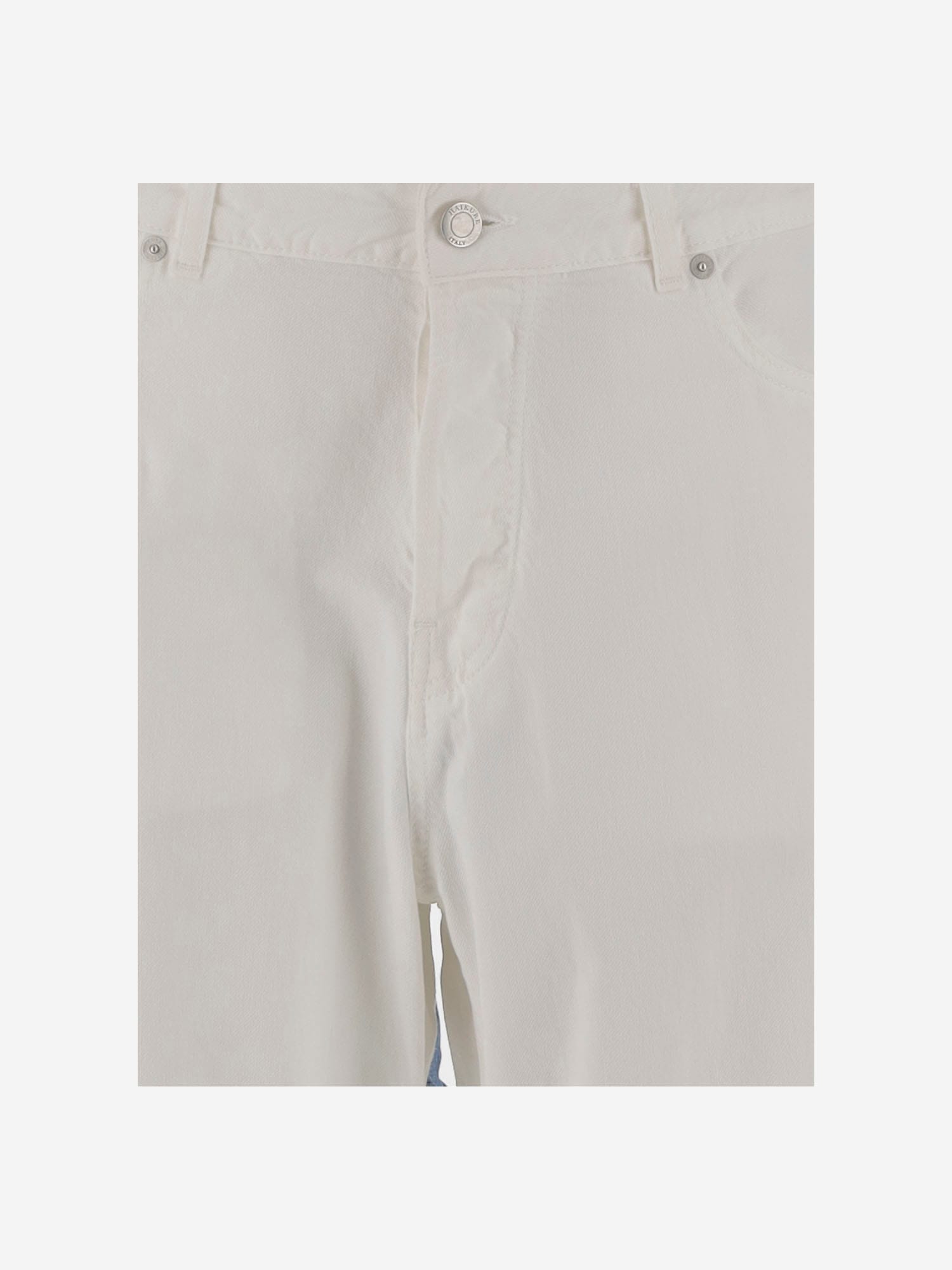 Shop Haikure Cotton And Linen Jeans In White