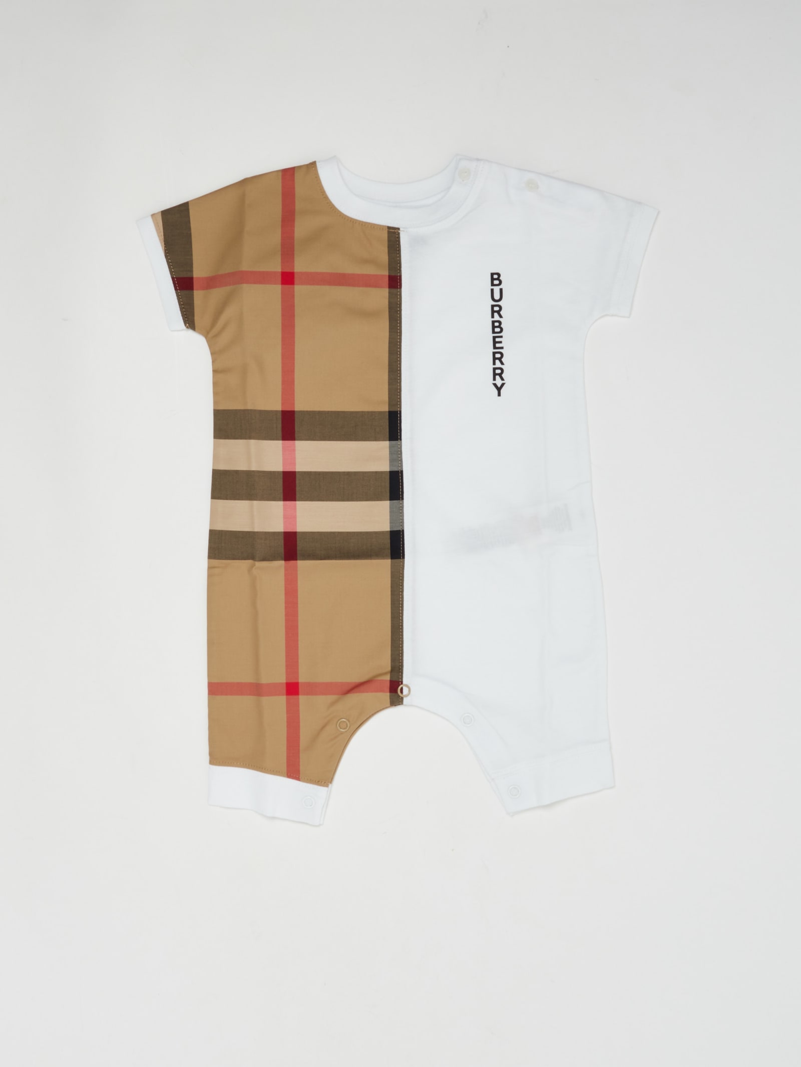 Burberry Babies' Lennox Jump Suit In B.co-beige
