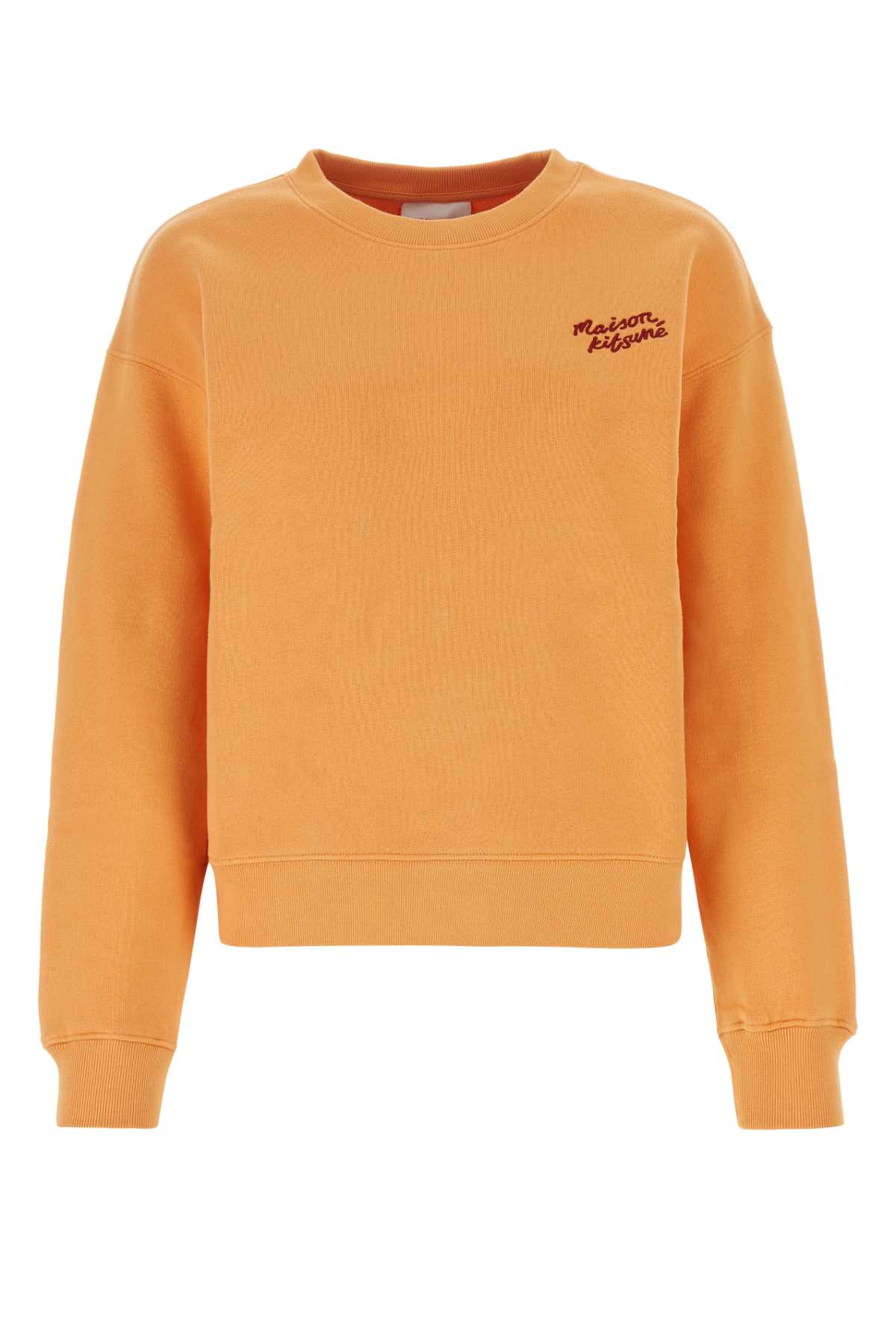 Shop Maison Kitsuné Light Orange Cotton Sweatshirt In Sunsetorange