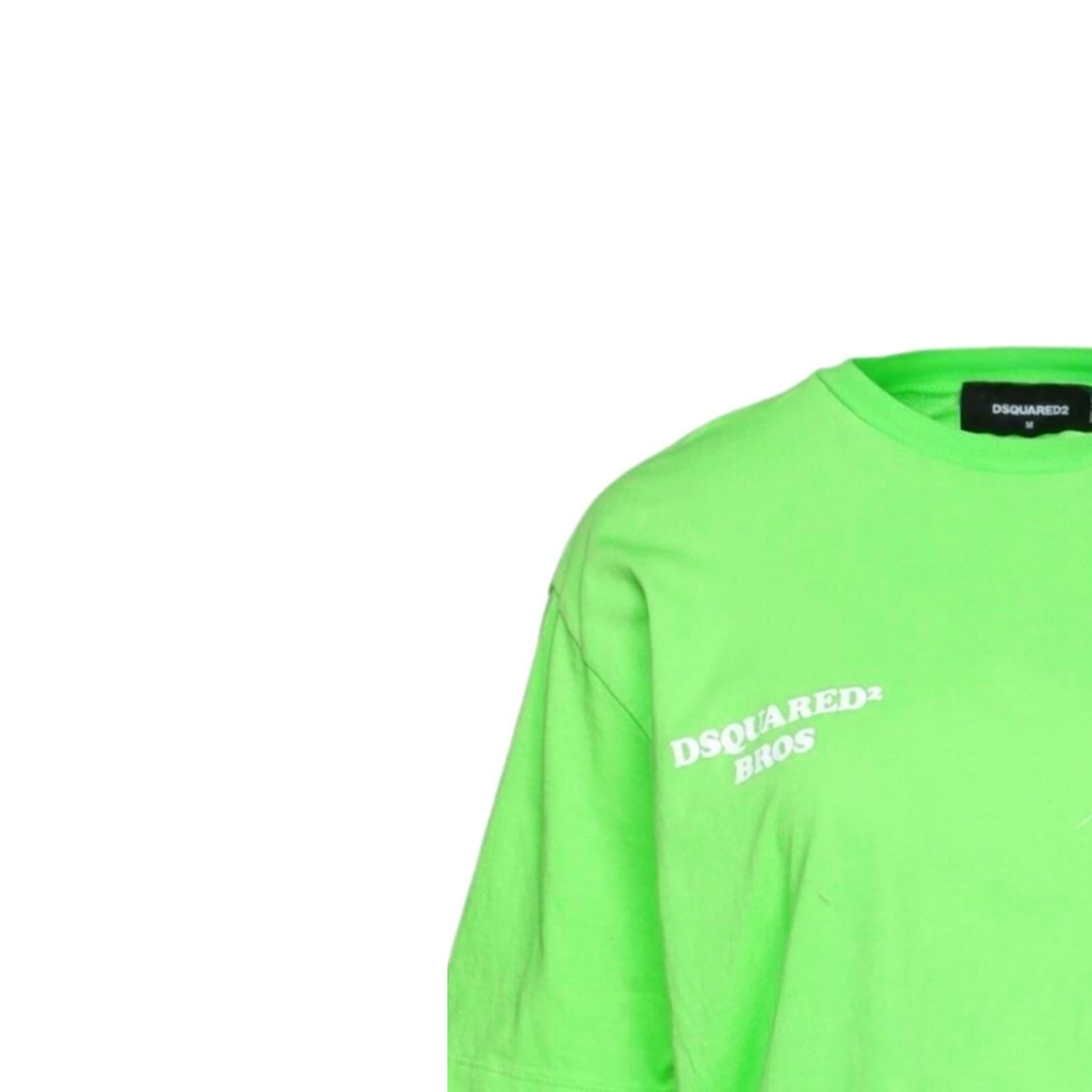 Shop Dsquared2 Cotton Logo T-shirt In Green