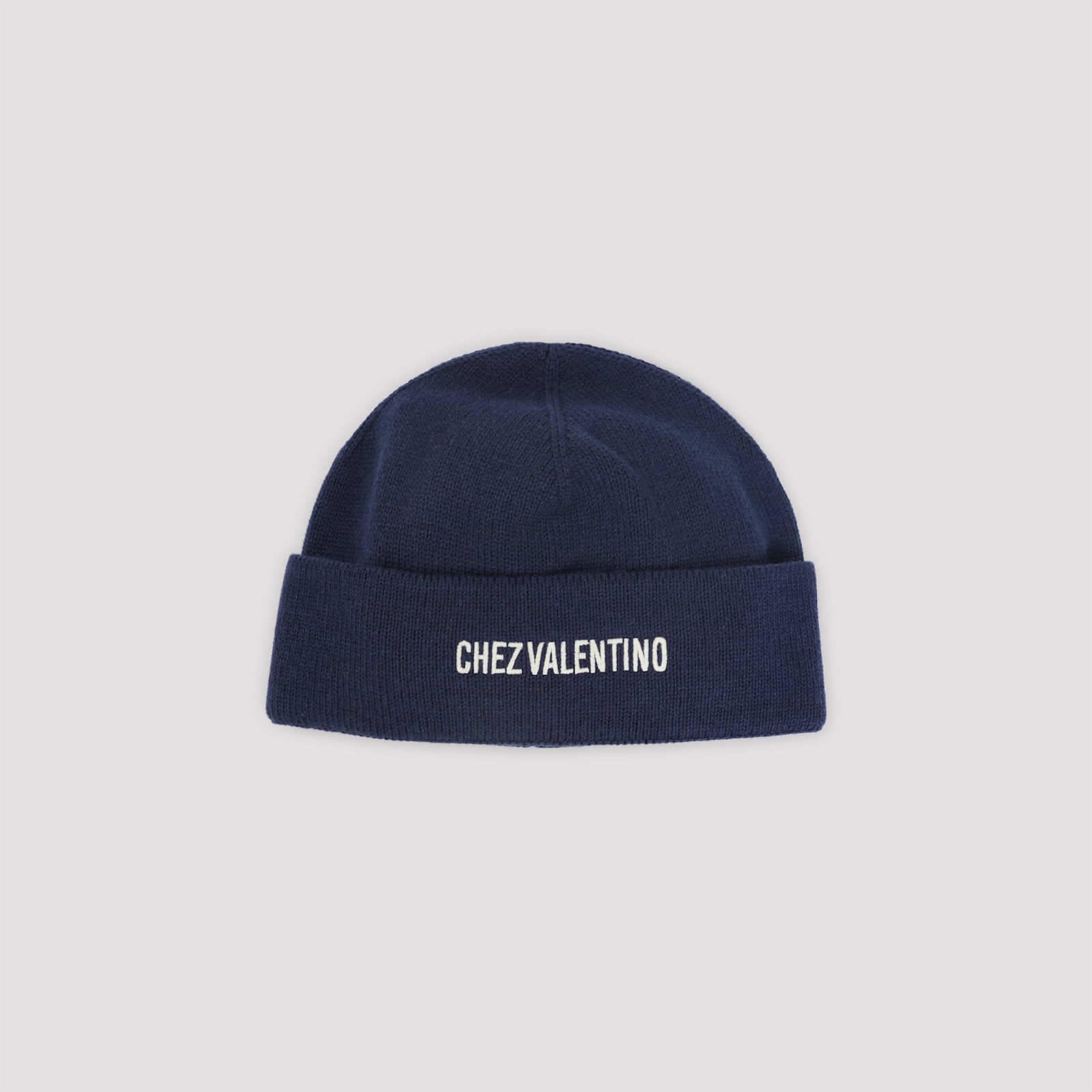 Valentino Garavani Soft Cotton Blend Stylish Hat In Blue