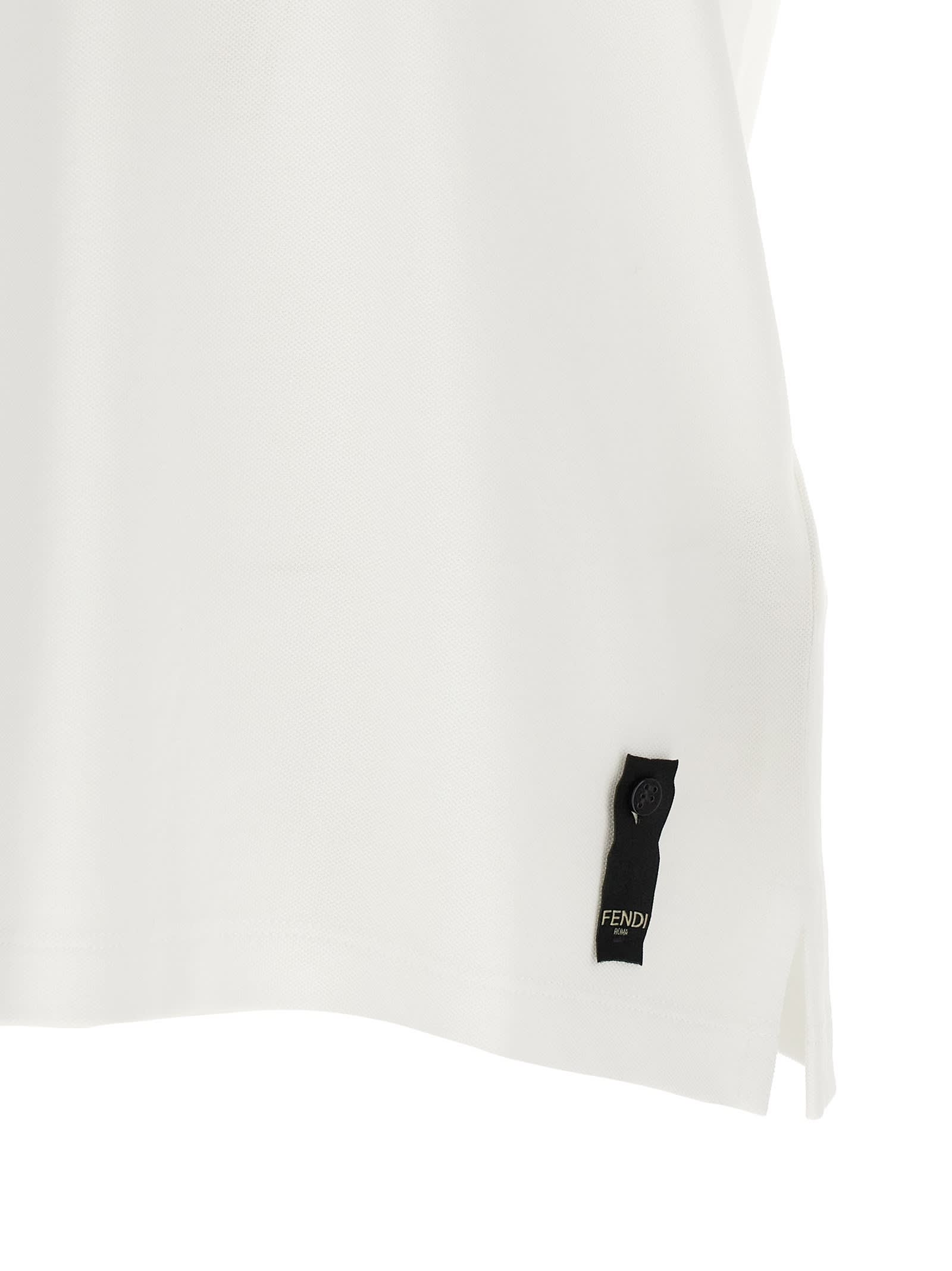 Fendi Ff Polo Shirt In Neutral
