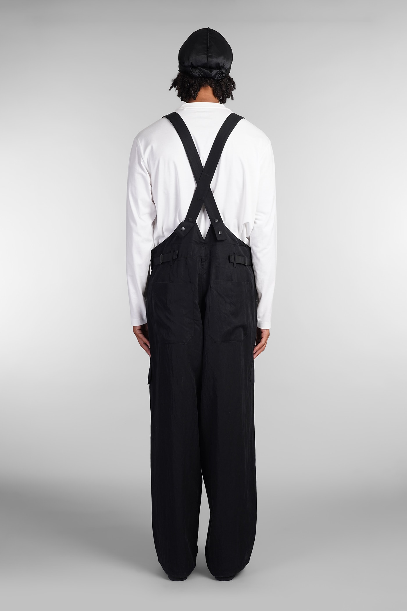 Shop Y-3 Pants In Black Wool And Polyester