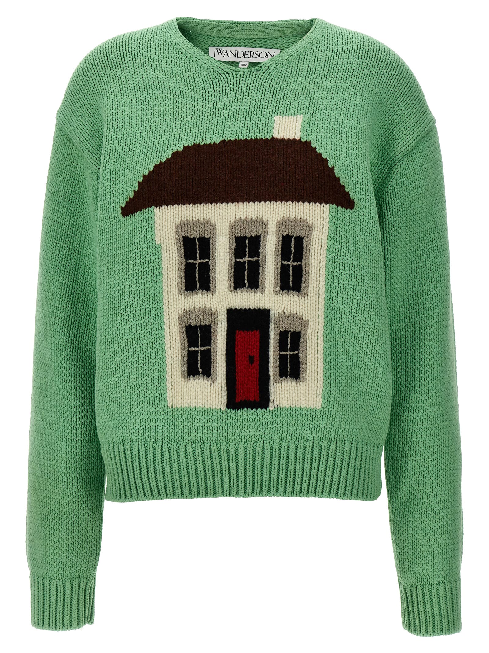 Jw Anderson J.w.anderson 'graphic' Sweater In Green