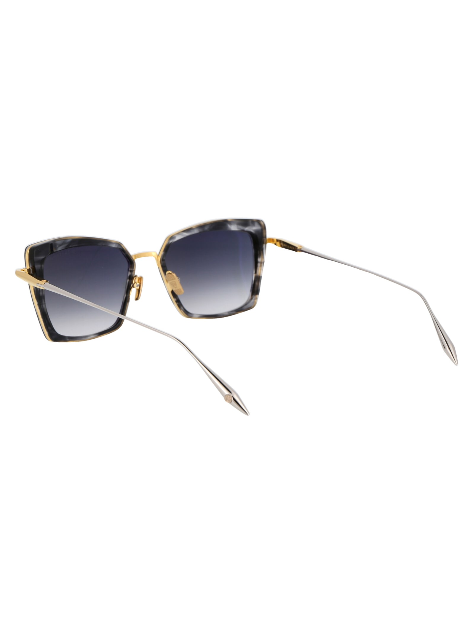 Shop Dita Perplexer Sunglasses In 01 Black Haze - Yellow Gold W/ Dark Grey To Clear Gradient