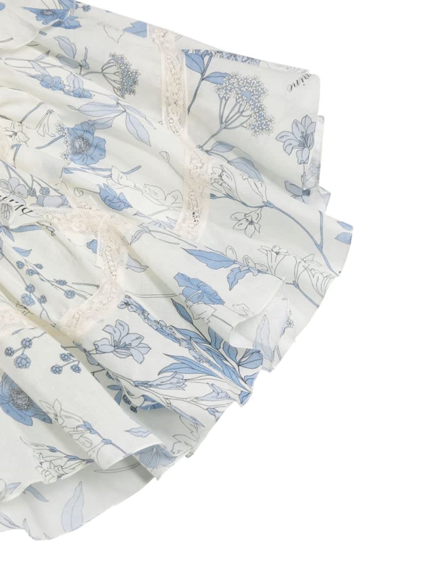 Shop Miss Blumarine Skirt Flowers In Multicolour