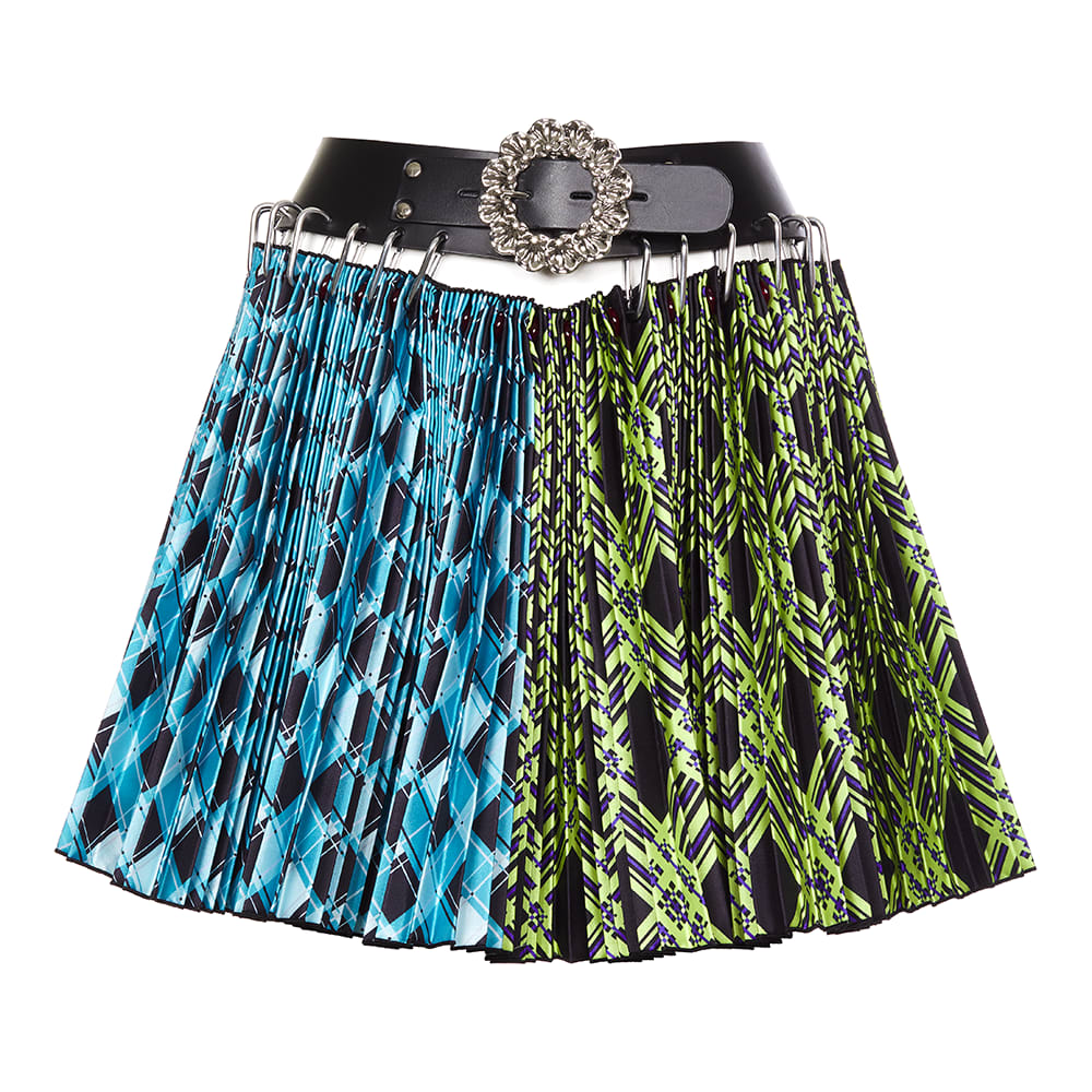 Chopova Lowena Split Argyle Mini Skirt