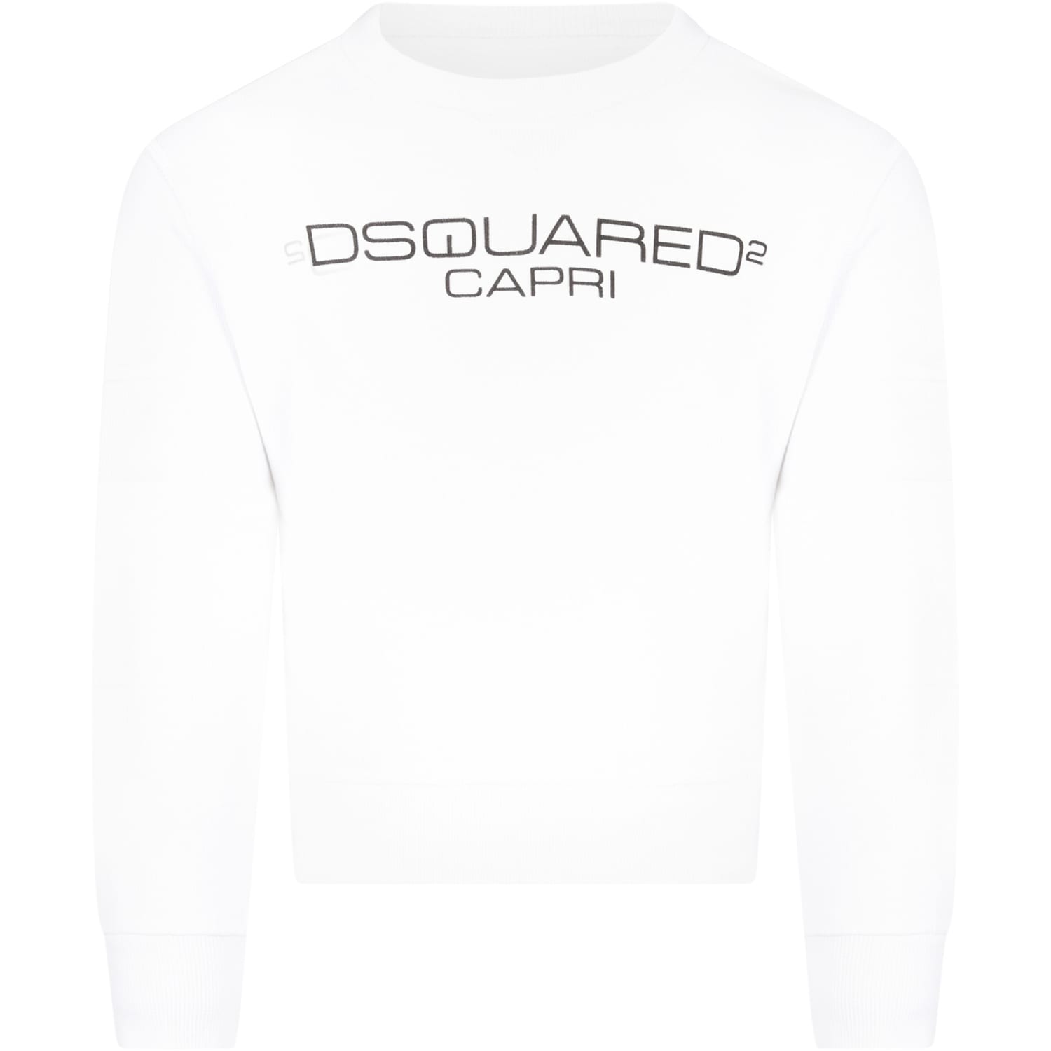 Dsquared2 White Sweatshirt For Kids With Logo