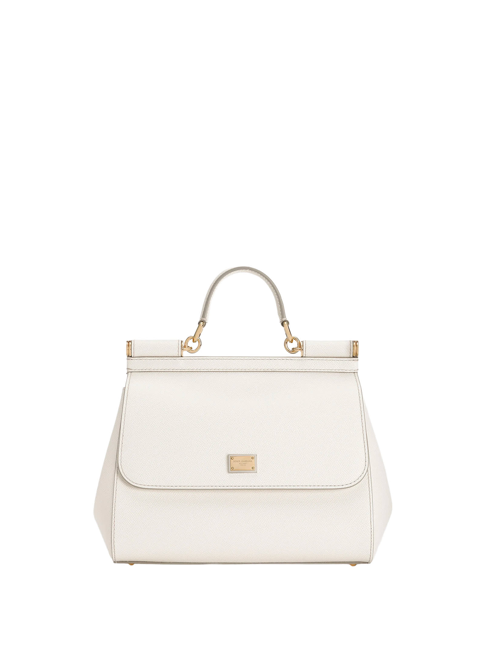 Dolce & Gabbana Medium Sicily Iguana-effect Shoulder Bag In White