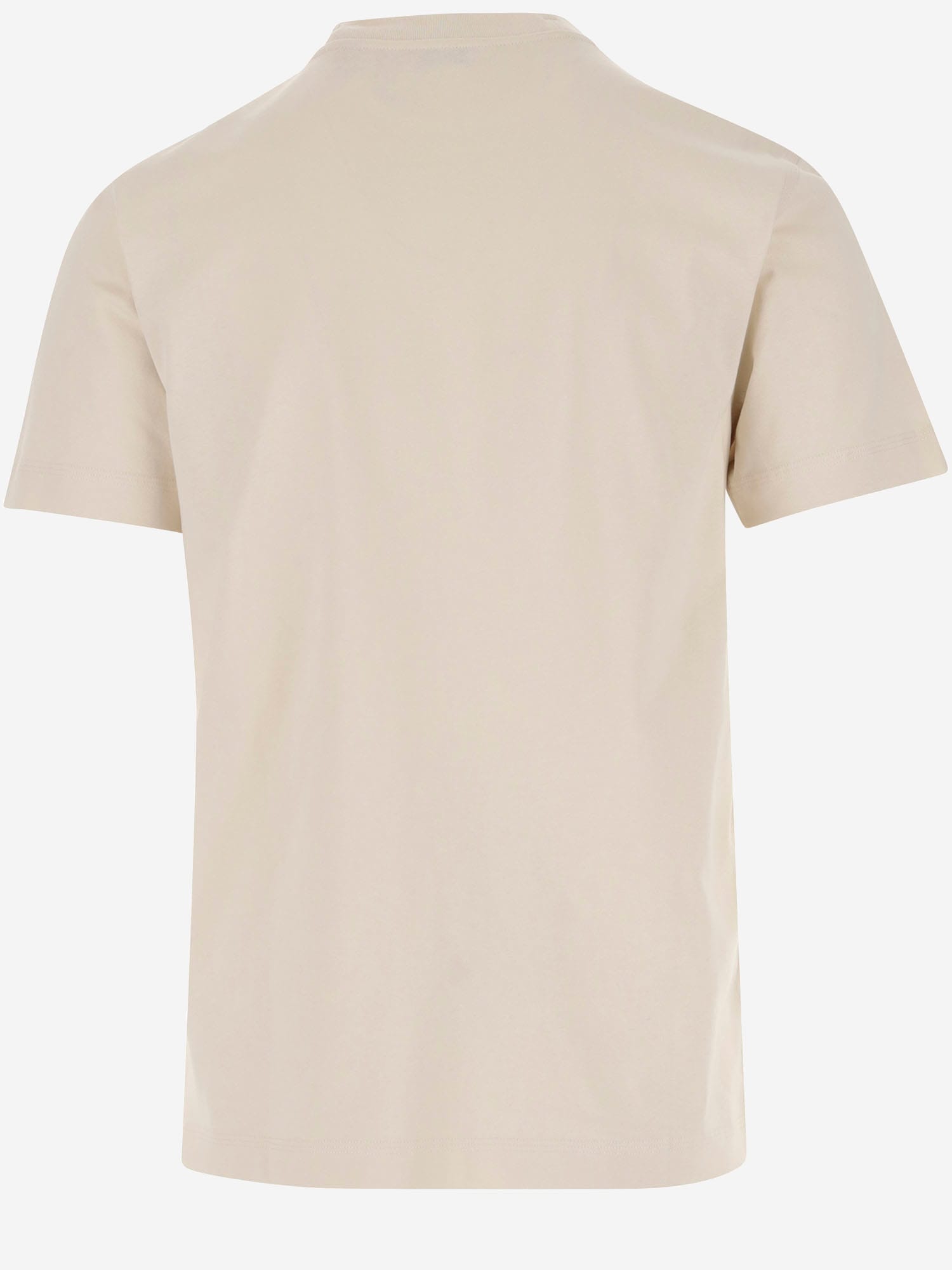 Shop Burberry Cotton Jersey T-shirt With Logo In Ivory