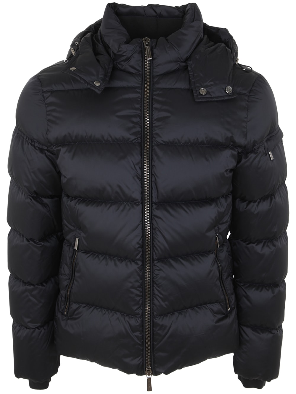 Moorer Long-sleeved Cotton Jacket In Black