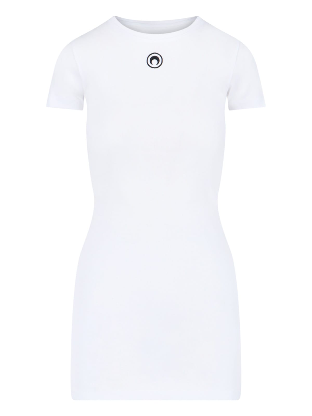 Shop Marine Serre Logo Mini Dress In White