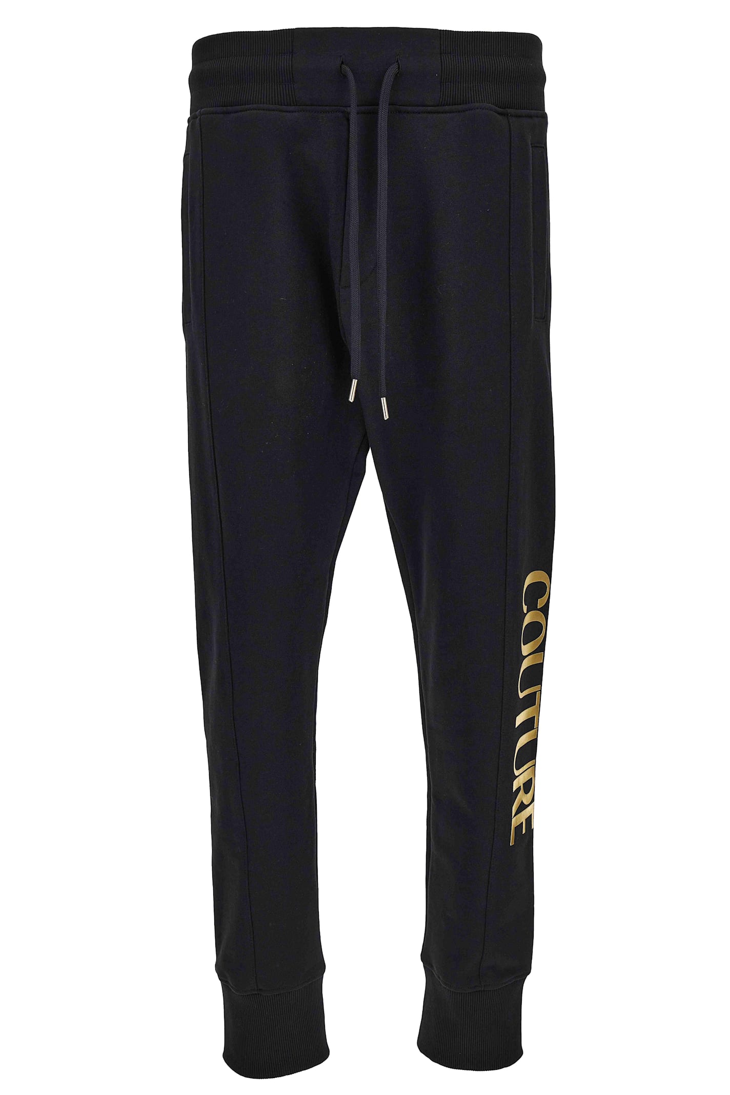 Shop Versace Jeans Couture Logo-print Track Trousers In Black