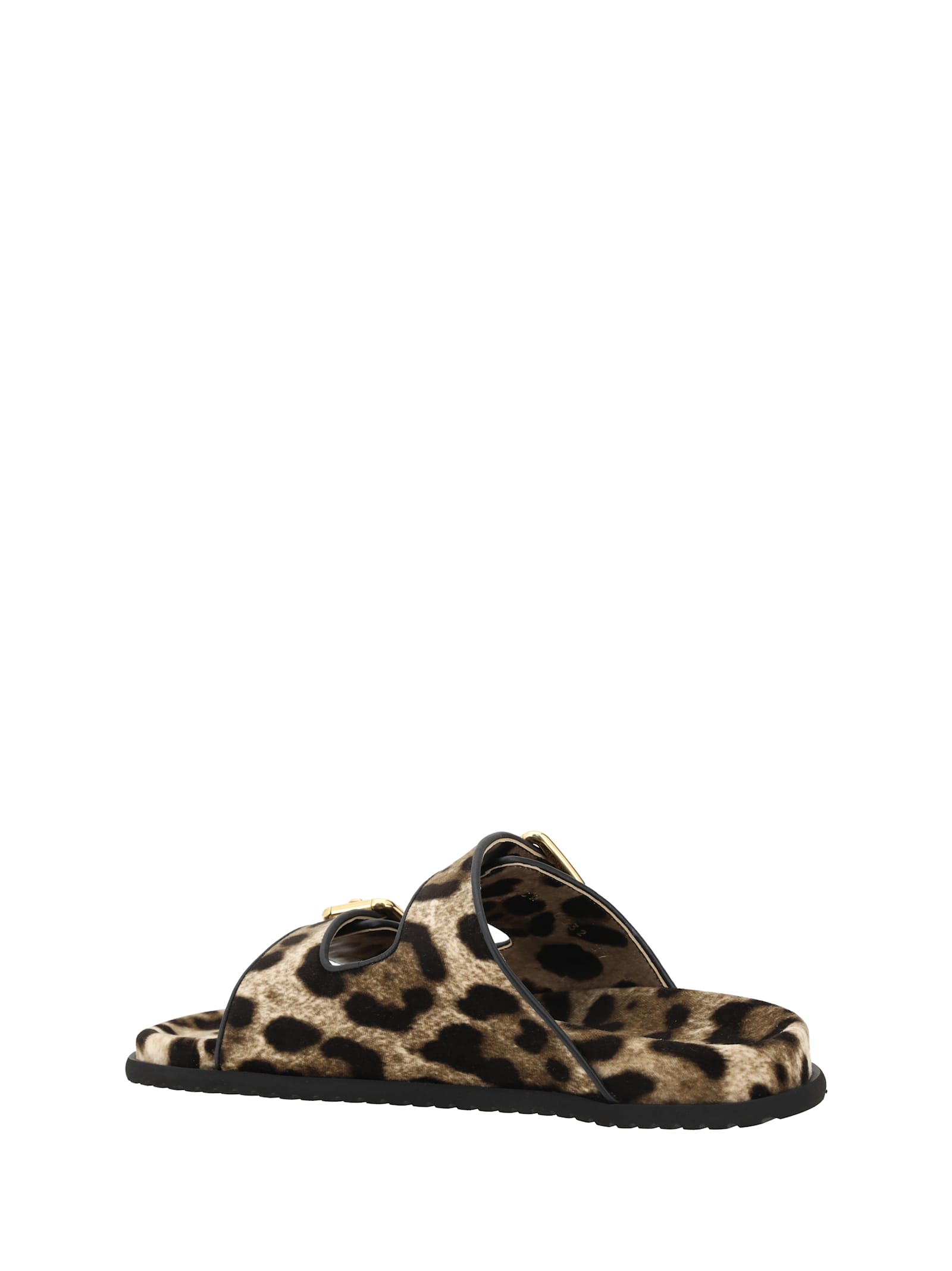 Dolce & Gabbana Animal Print Sandals In Leo New