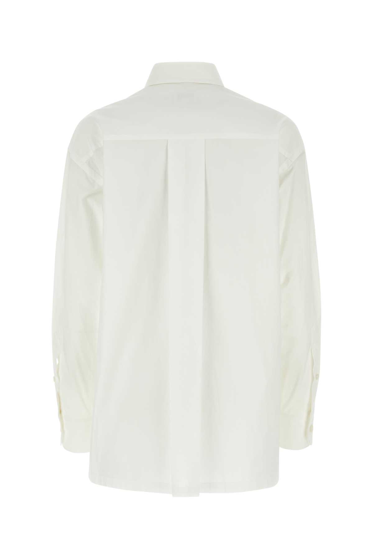 Shop Kenzo White Poplin Oversize Shirt In 01