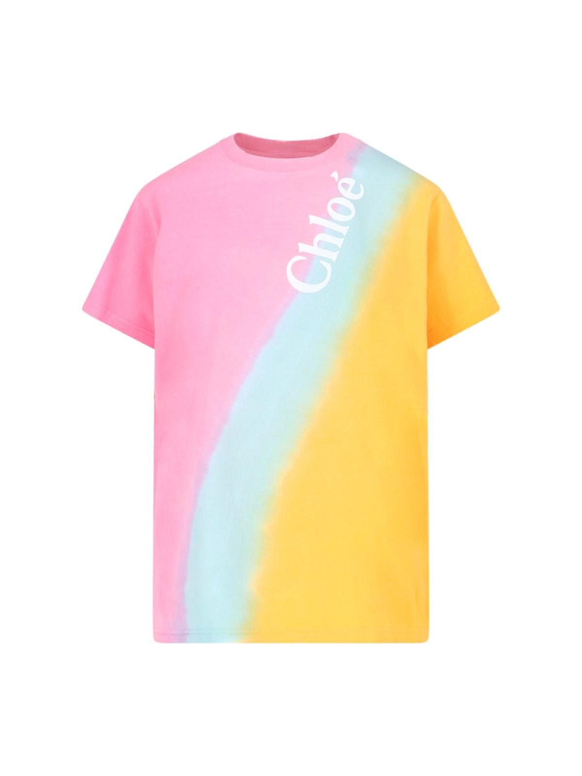 Chloé Tie-dye Effect T-shirt In Multi