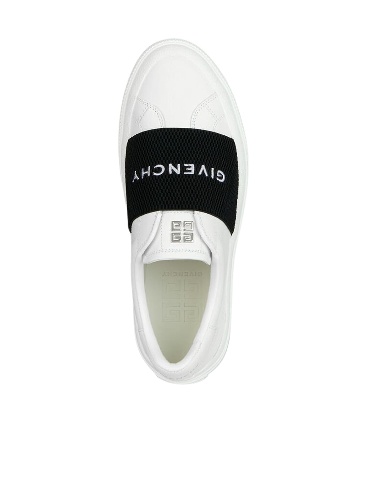 Shop Givenchy City Sport Elastic Sneaker In White Black