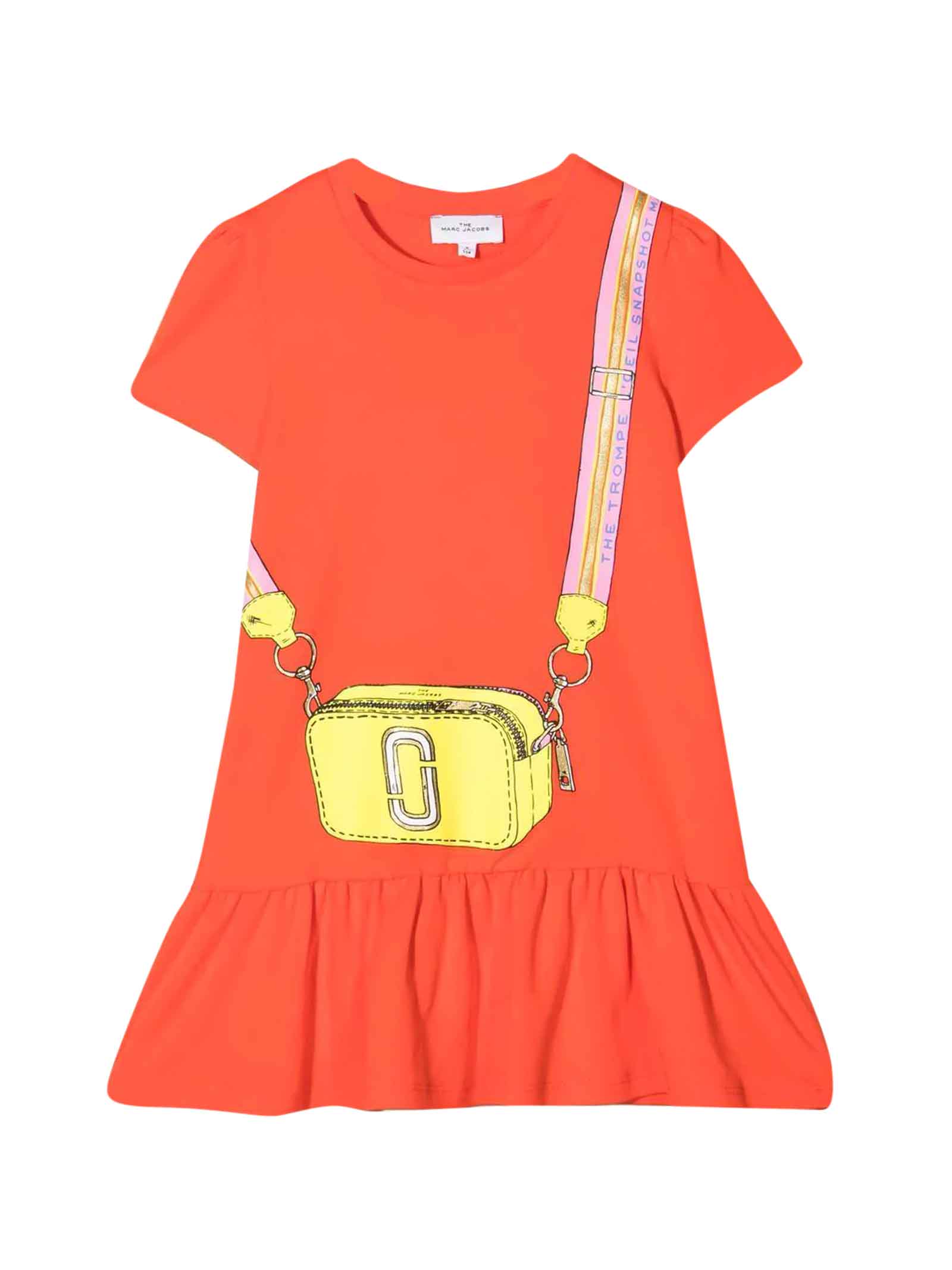 Little Marc Jacobs Orange Dress With Print