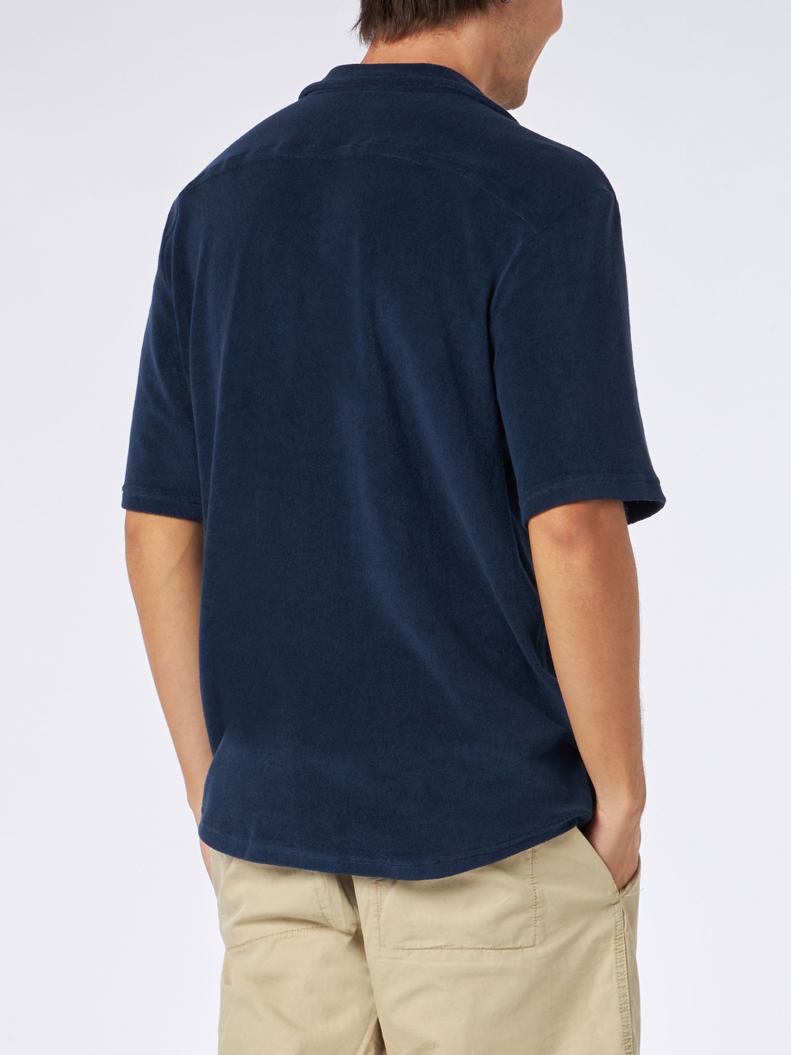 MC2 SAINT BARTH MAN NAVY BLUE TERRY SHIRT RIVIERA