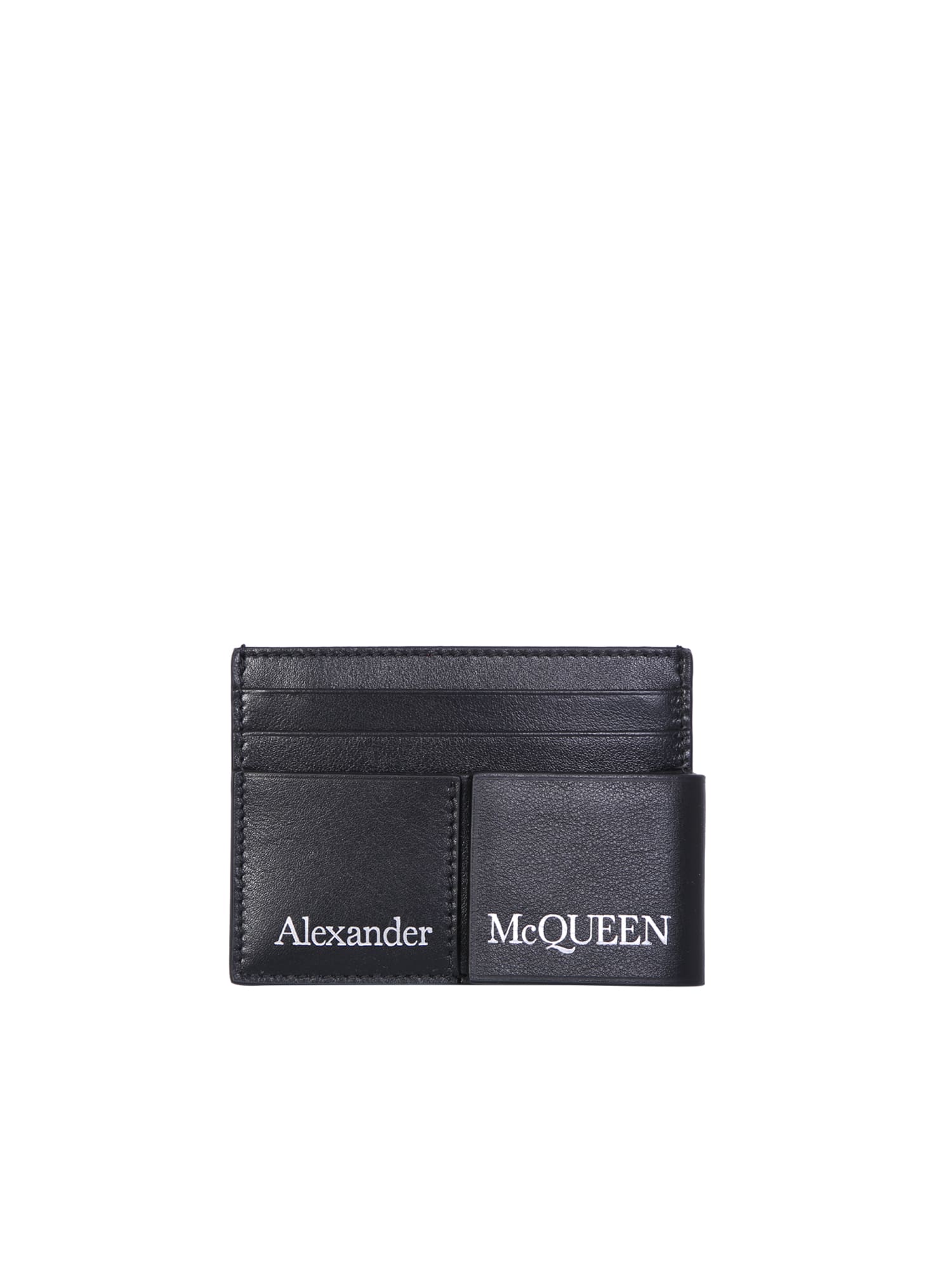 Shop Alexander Mcqueen Black Layered Cardholder