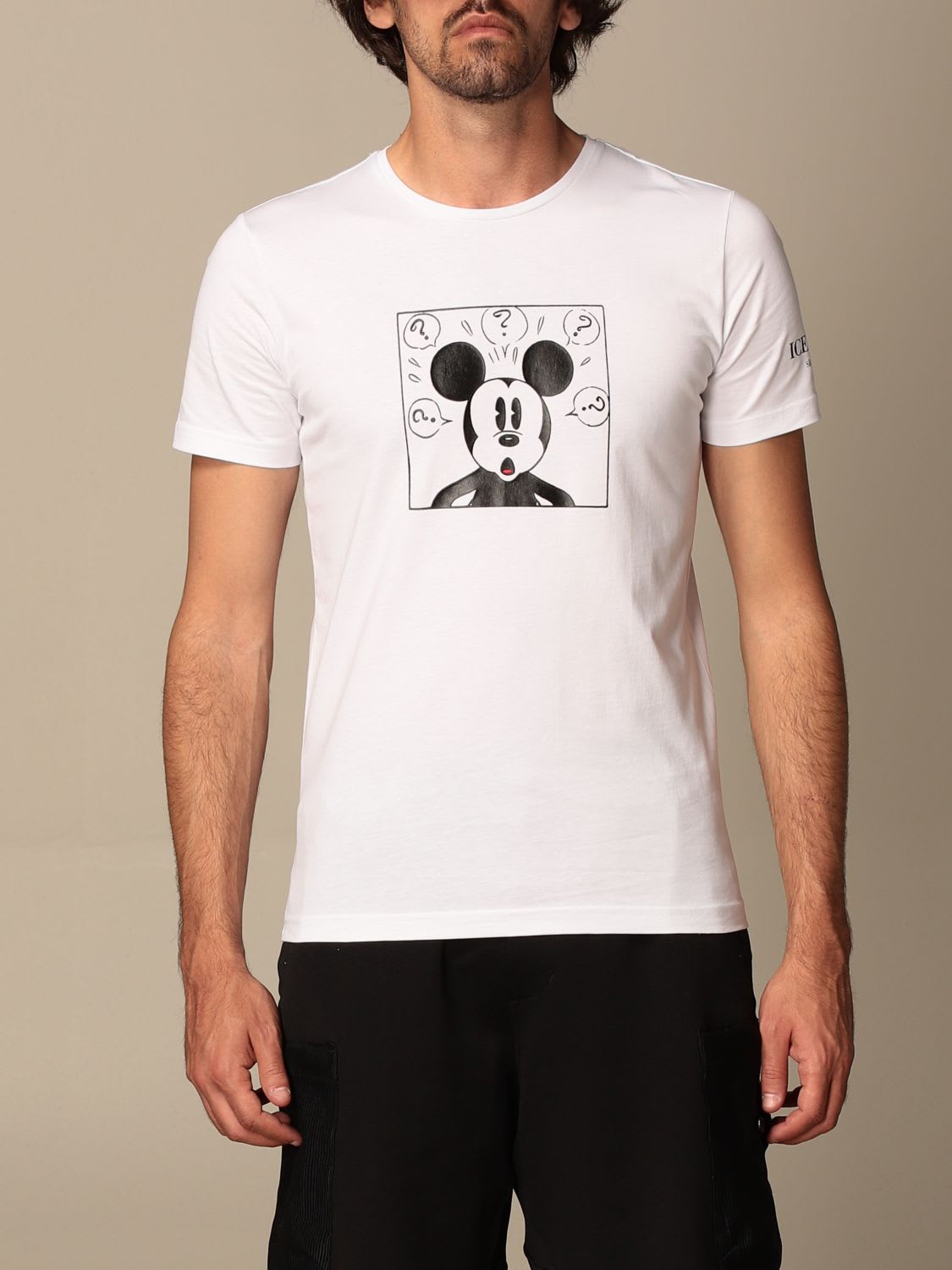 Iceberg T-shirt Iceberg Cotton T-shirt With Big Mickey Mouse Print
