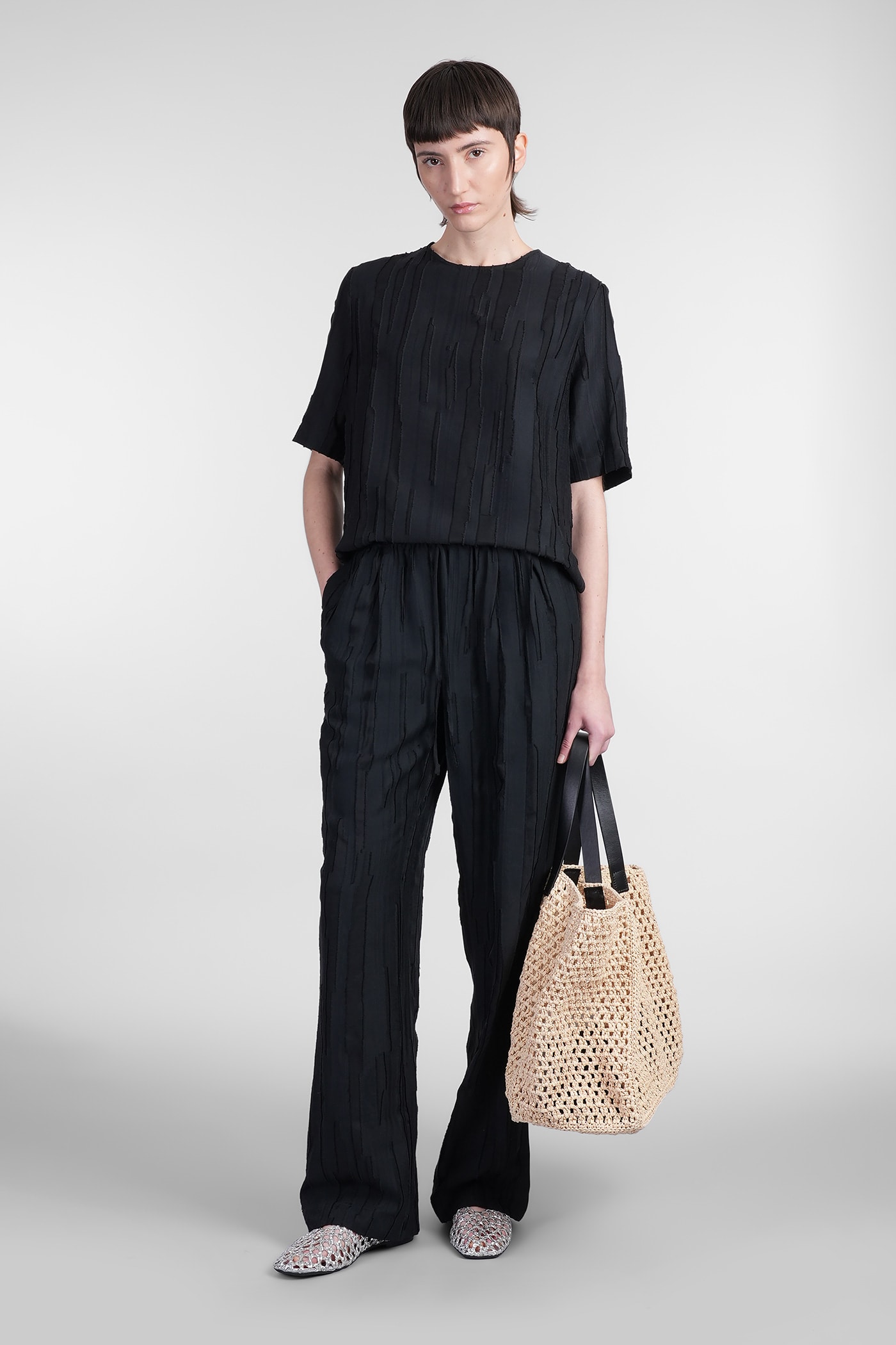 Shop Loulou Studio Toba Blouse In Black Silk