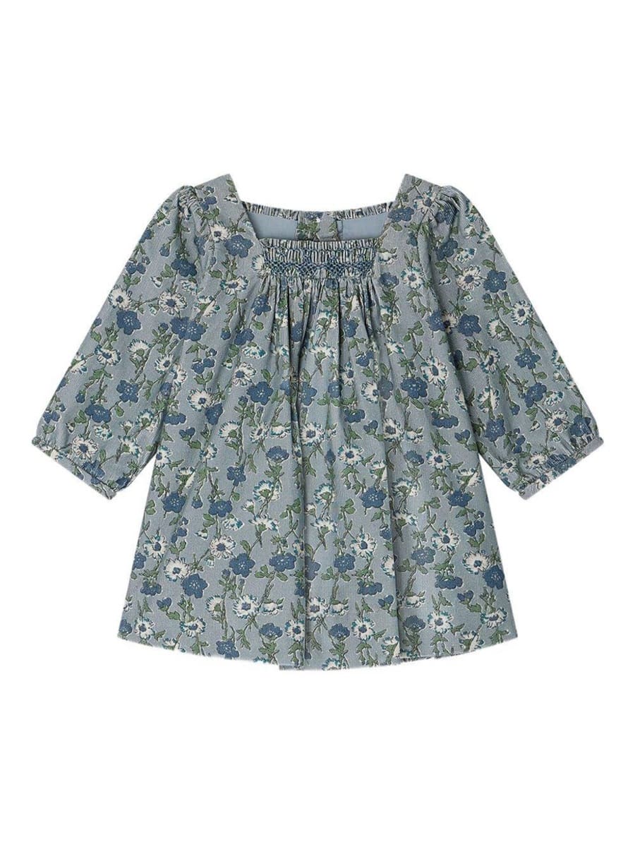 Bonpoint Cotton Floral Smocked Dress In Multi