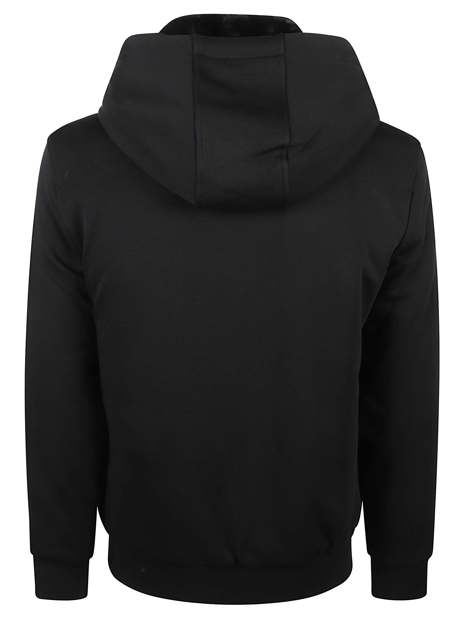Moose Knuckles Pocket Sleeve Zip Hoodie In Black