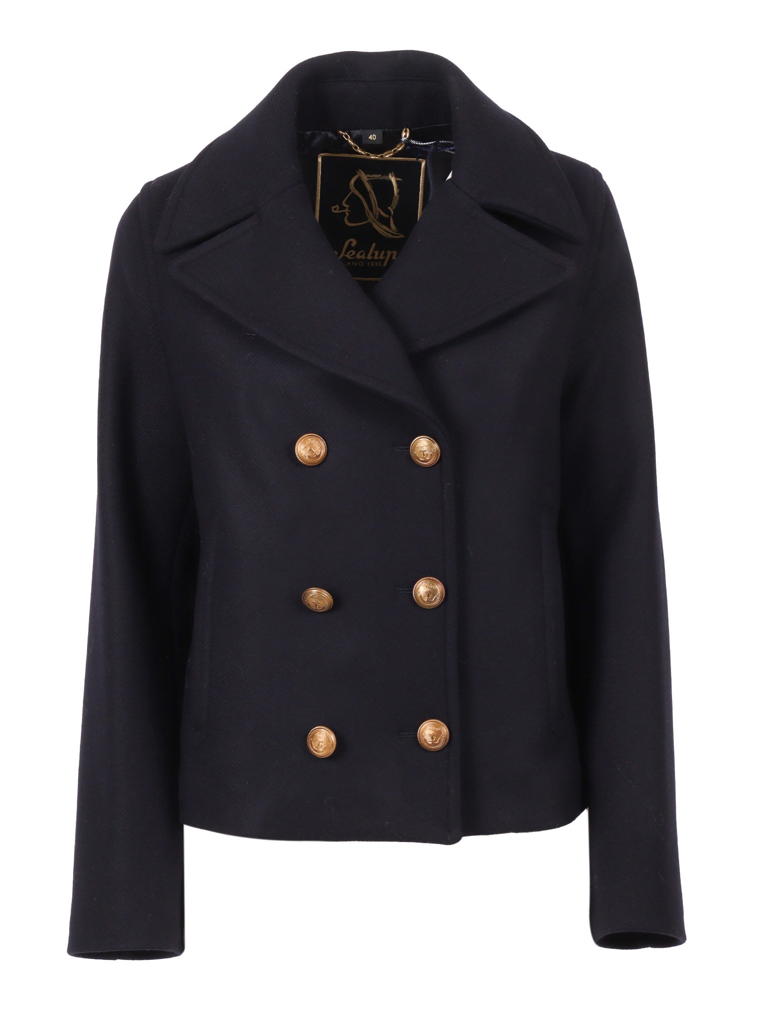 Sealup Amalfi Buttoned Peacoat In Blue