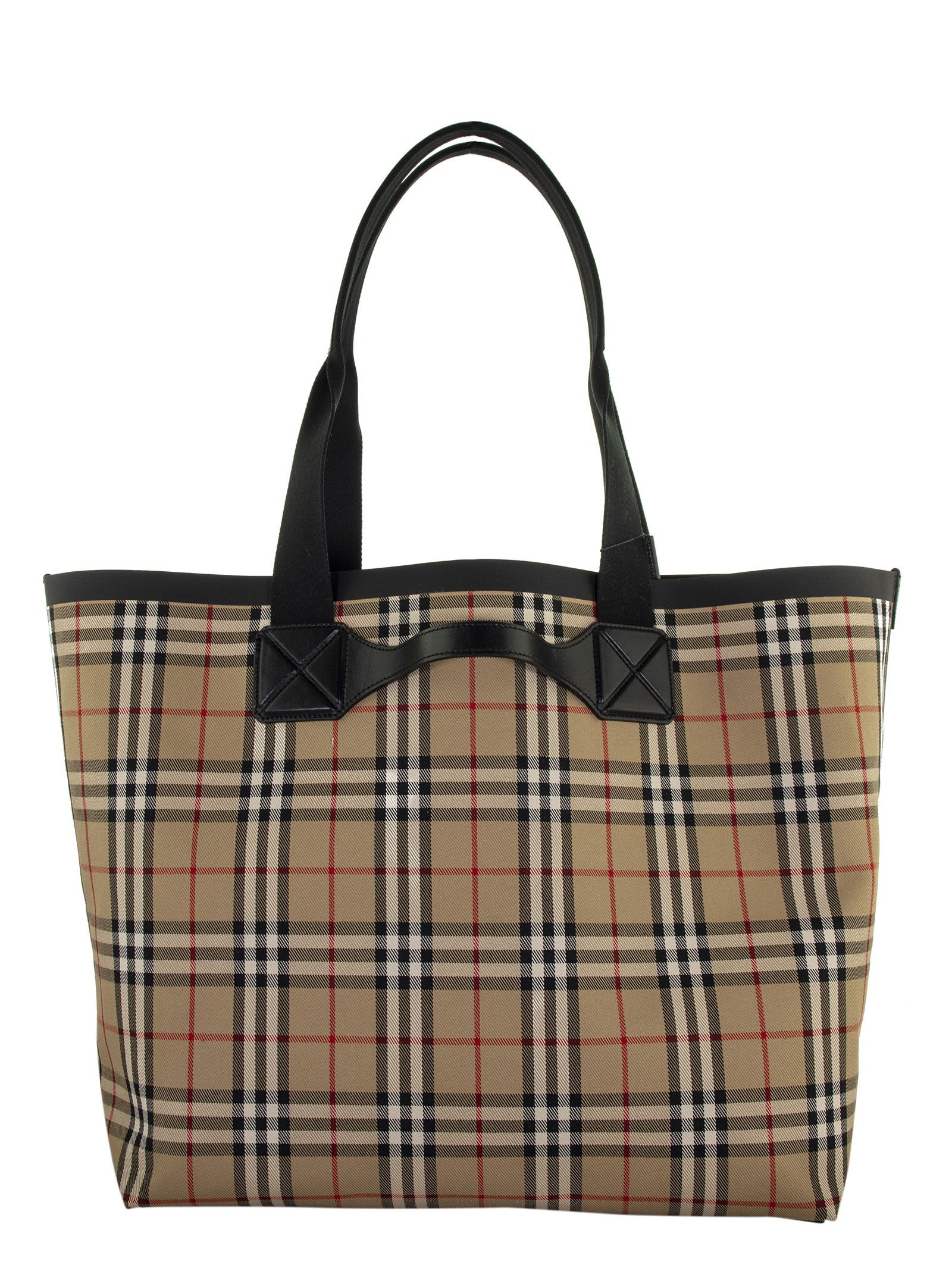 Burberry Burberry Large Vintage Check Austen Tote - Archive Beige ...