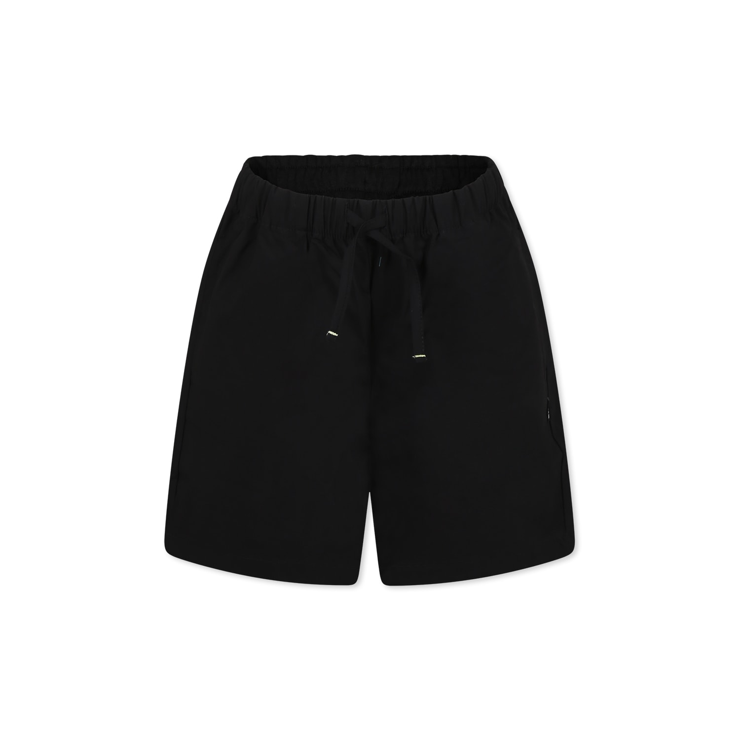 Msgm Black Shorts For Boy With Logo In Black