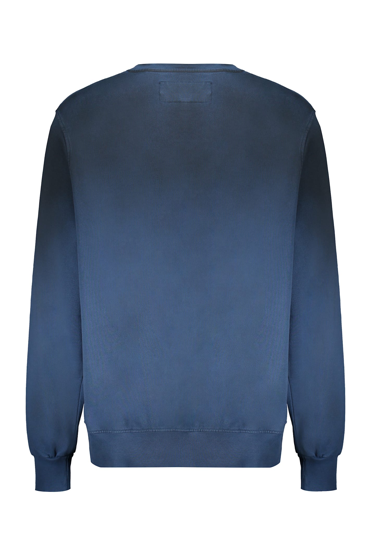 Shop Iso.poetism Printed Cotton Sweatshirt In Blue