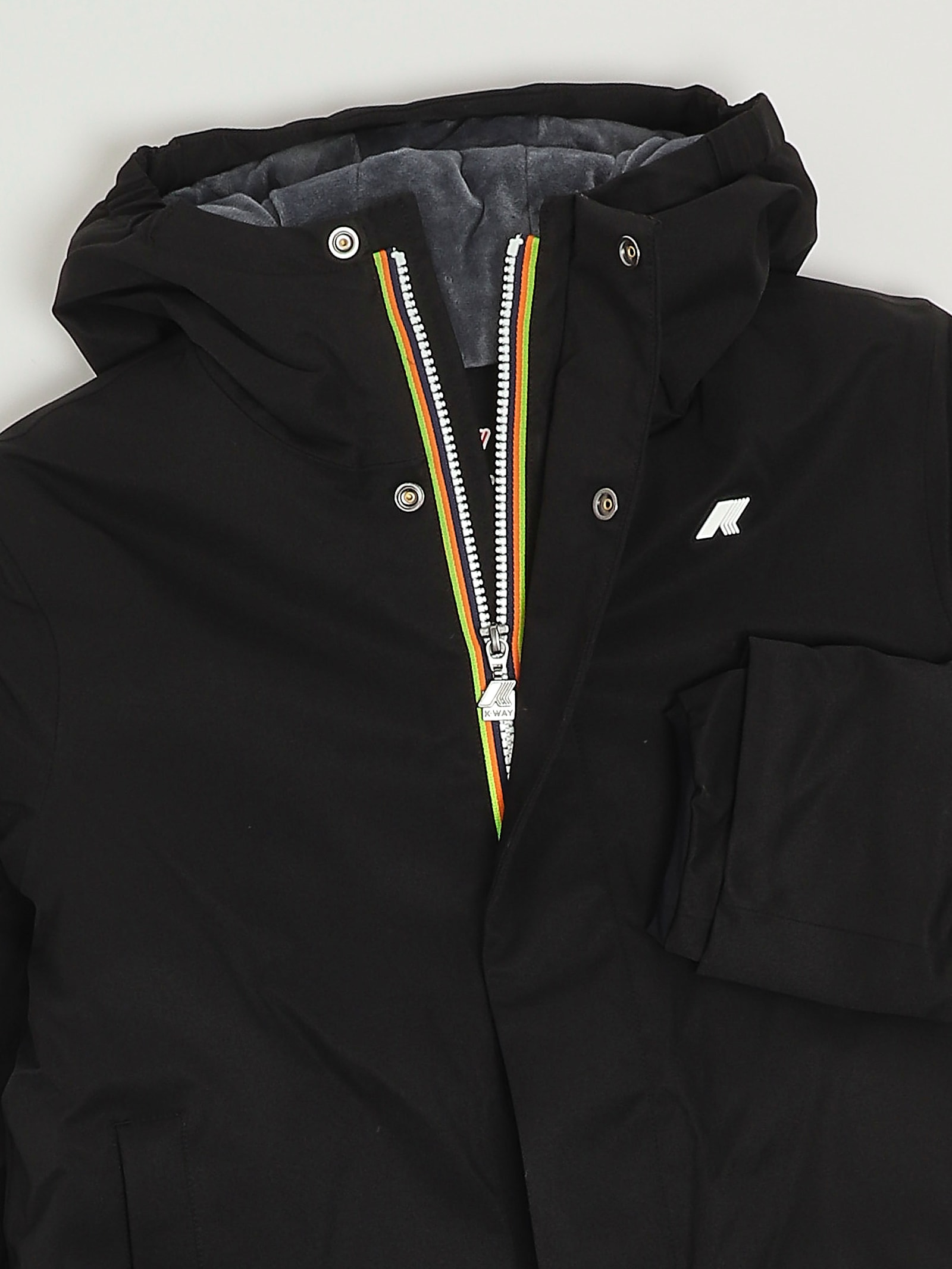 K-way Jacko Twill Marmotta Jacket In Black
