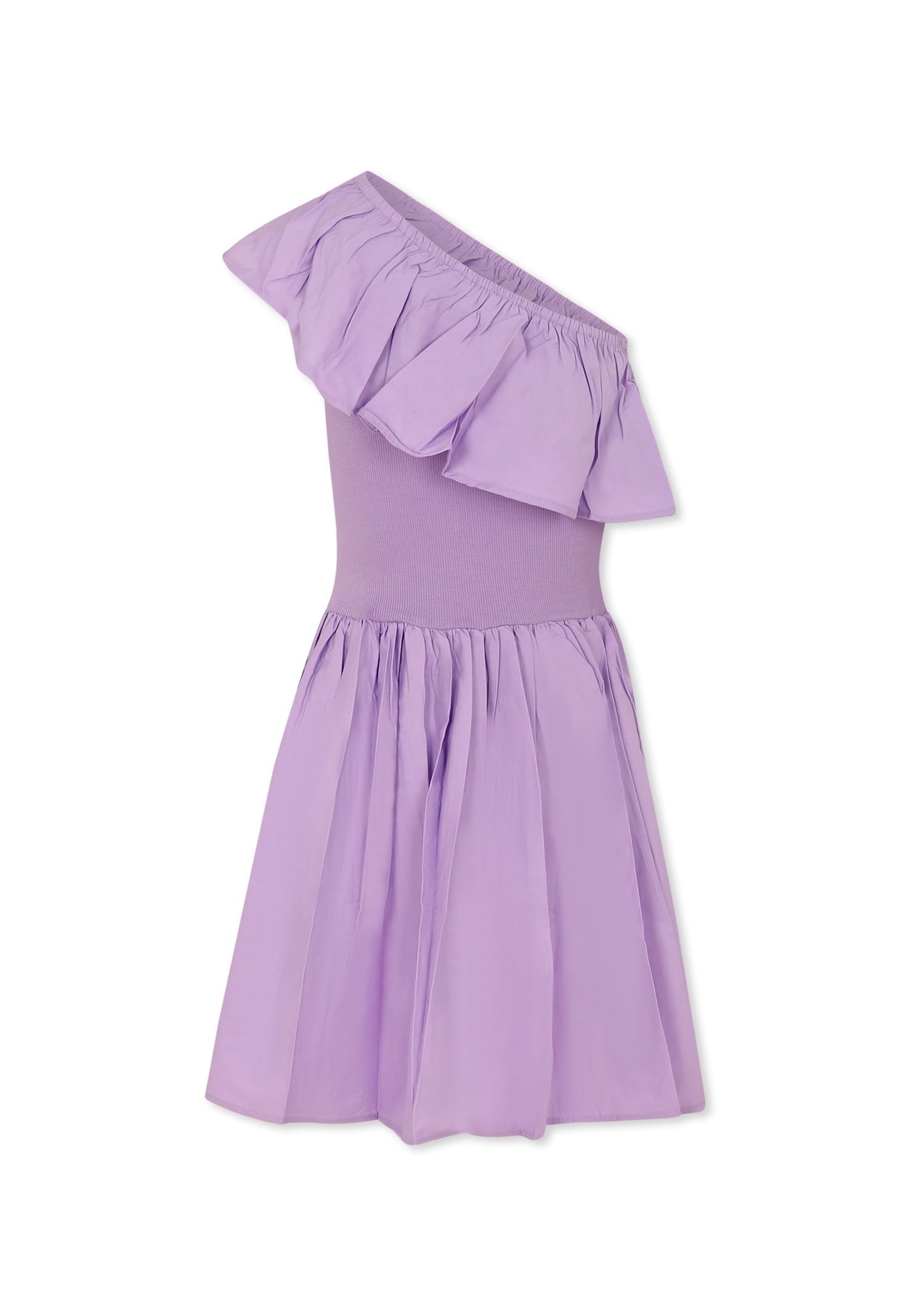 Molo Purple Dress For Girl In Violet