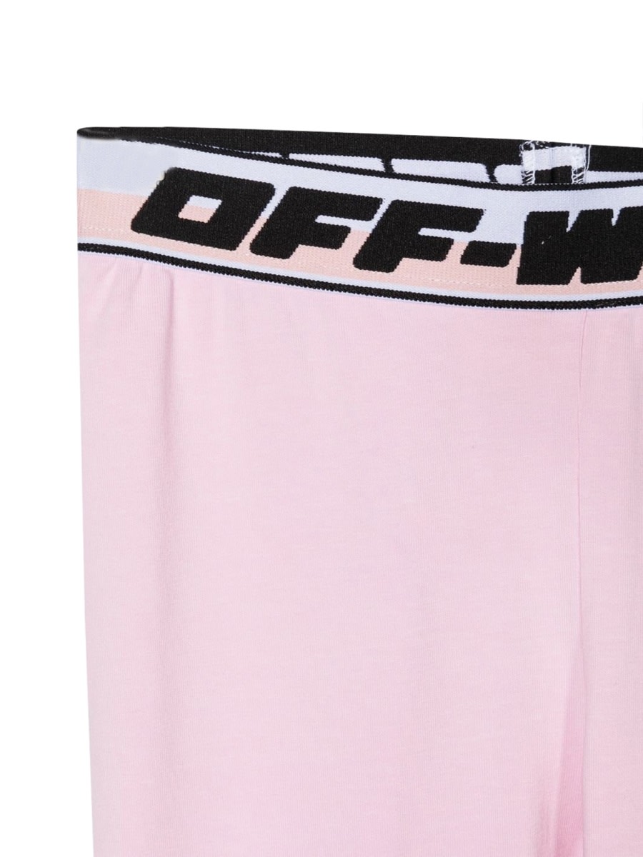 Shop Off-white Logo Band Leggings In Pink
