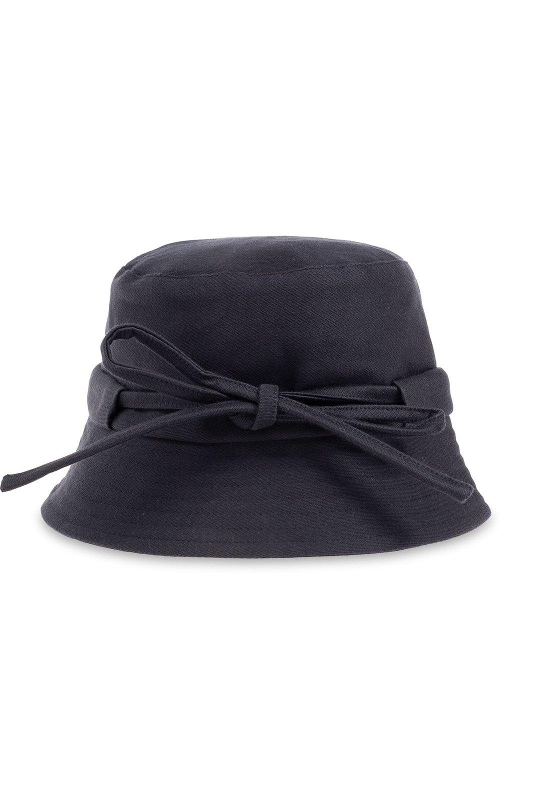 Shop Jacquemus Le Bob Gadjo Knotted Bucket Hat In Dark Navy