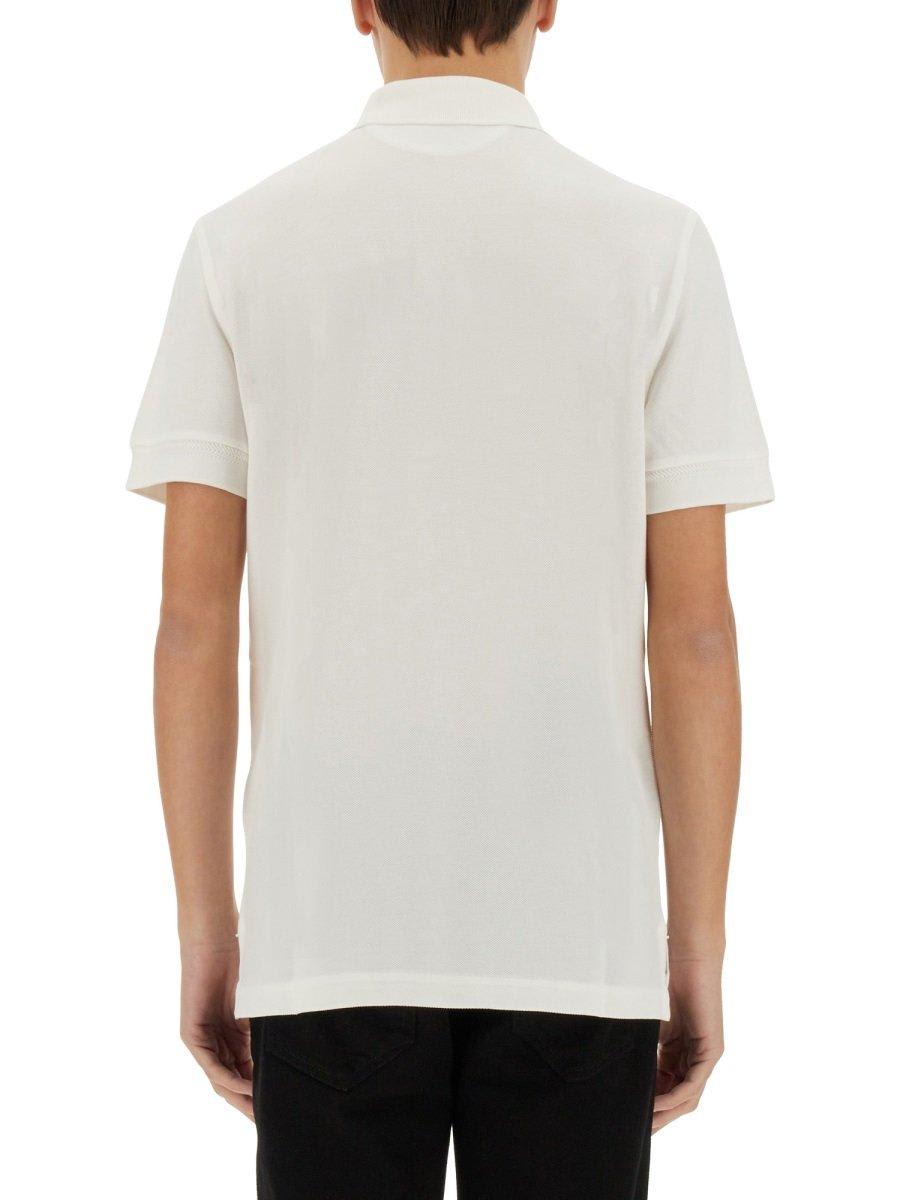 Shop Tom Ford Logo Embroidered Short-sleeved Polo Shirt In White