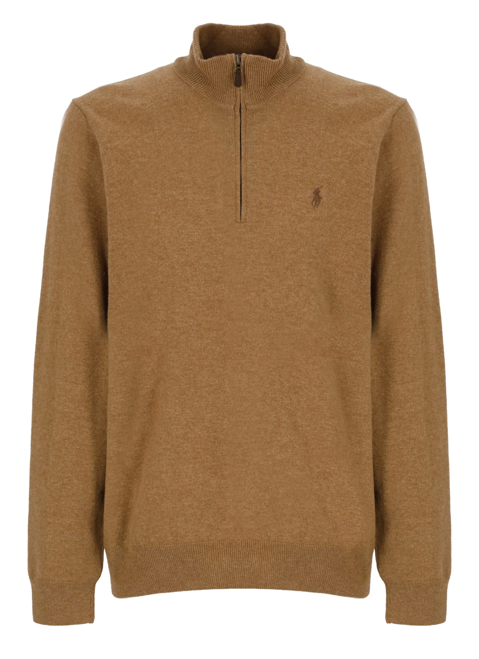 Shop Ralph Lauren Pony Sweater In Brown